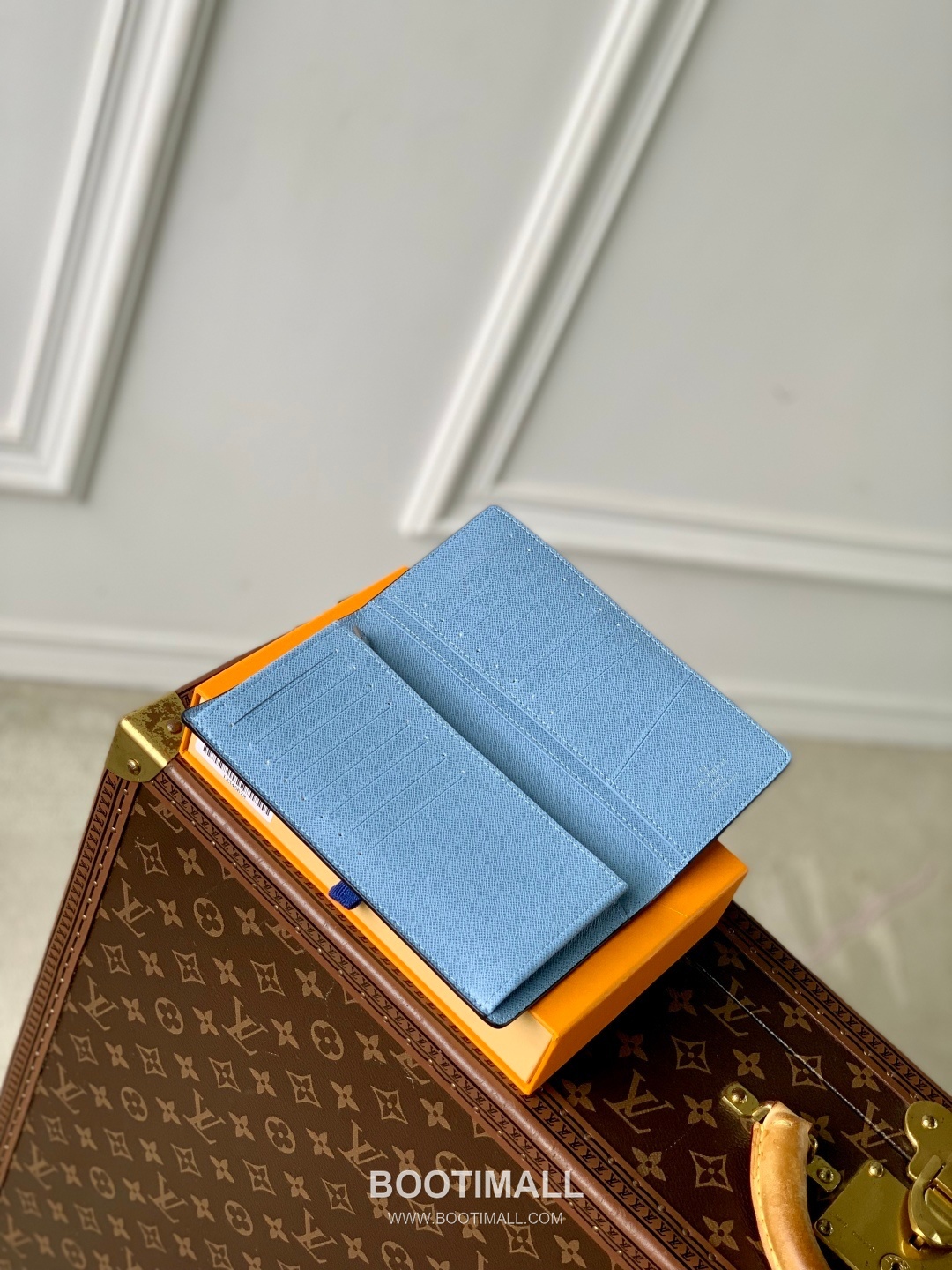 Louis Vuitton Brazza Monogram Taiga Long Coated Canvas and Leather Blue Wallet 루이비통 브라자 모노그램 타이가 롱 코티드 캔버스 레더 블루 장지갑 19cm 9