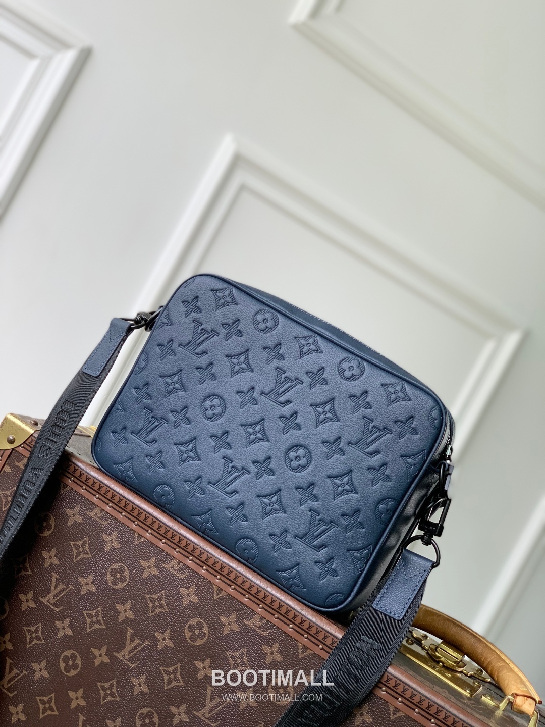 Louis Vuitton Trio Monogram Shadow Cowhide Leather Blue Long Wallet 루이비통 트리오 모노그램 섀도우 소가죽 블루 장지갑 25cm 3