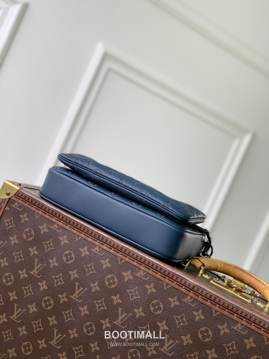 Louis Vuitton Trio Monogram Shadow Cowhide Leather Blue Long Wallet 루이비통 트리오 모노그램 섀도우 소가죽 블루 장지갑 25cm 4