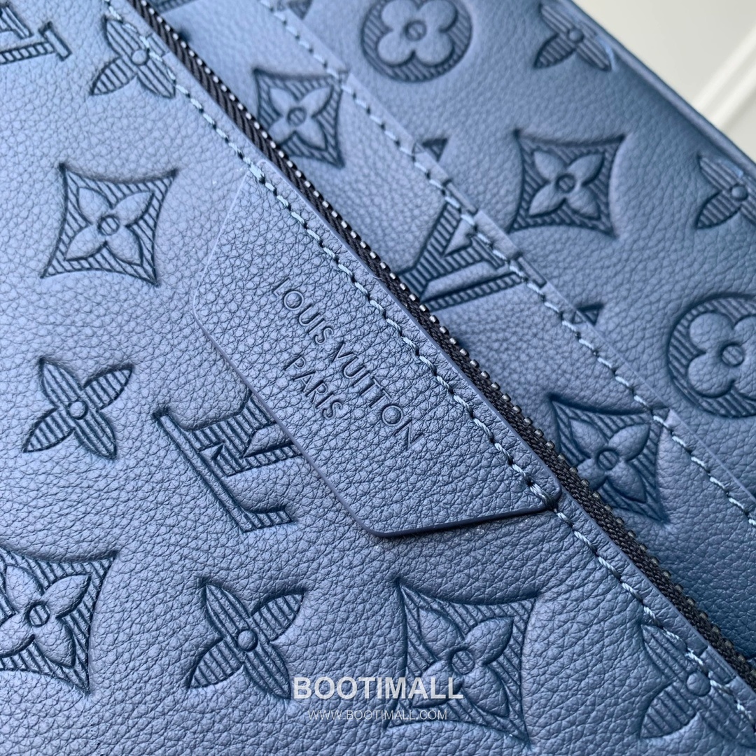 Louis Vuitton Trio Monogram Shadow Cowhide Leather Blue Long Wallet 루이비통 트리오 모노그램 섀도우 소가죽 블루 장지갑 25cm 5