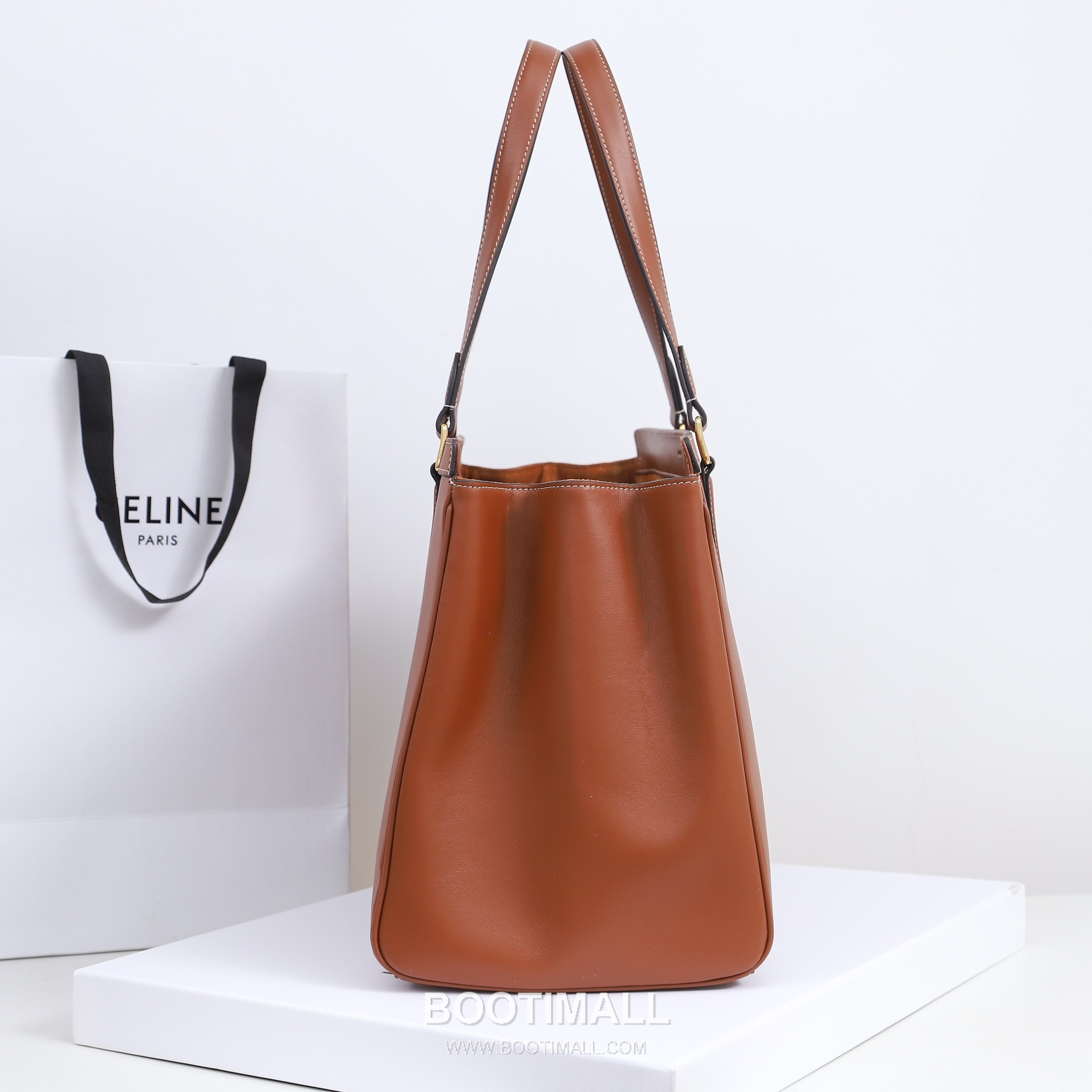 Celine Medium Structured Tote 197333 Smooth Calfskin Brown Bag 셀린느 미디엄 스트럭처드 토트 197333 스무스 카프스킨 브라운 39.5cm 3