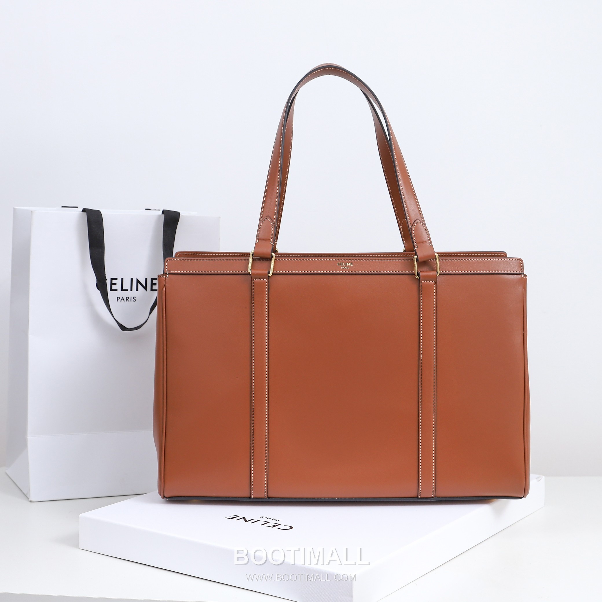 Celine Medium Structured Tote 197333 Smooth Calfskin Brown Bag 셀린느 미디엄 스트럭처드 토트 197333 스무스 카프스킨 브라운 39.5cm 4