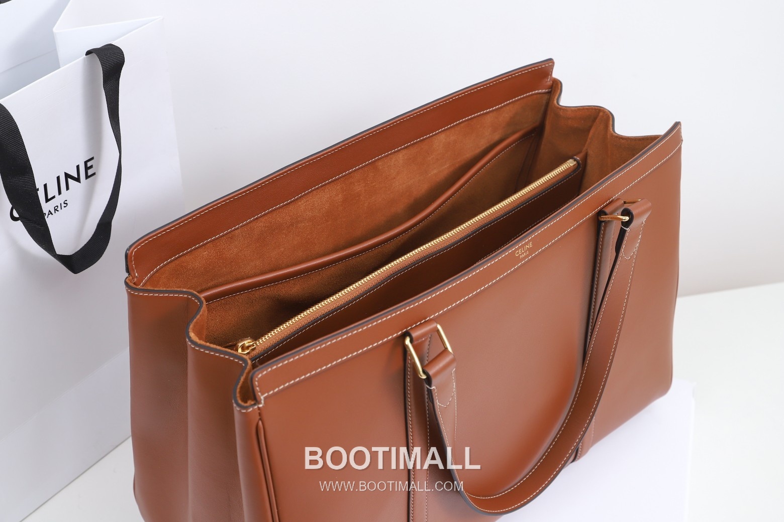 Celine Medium Structured Tote 197333 Smooth Calfskin Brown Bag 셀린느 미디엄 스트럭처드 토트 197333 스무스 카프스킨 브라운 39.5cm 7