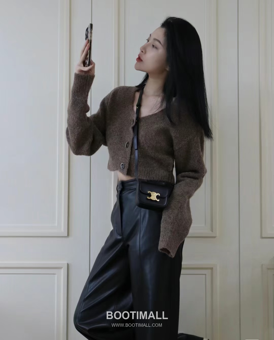 Celine Triomphe Mini Leather Crossbody Bag 101513 셀린느 트리옹프 미니 가죽 크로스백 11cm 6