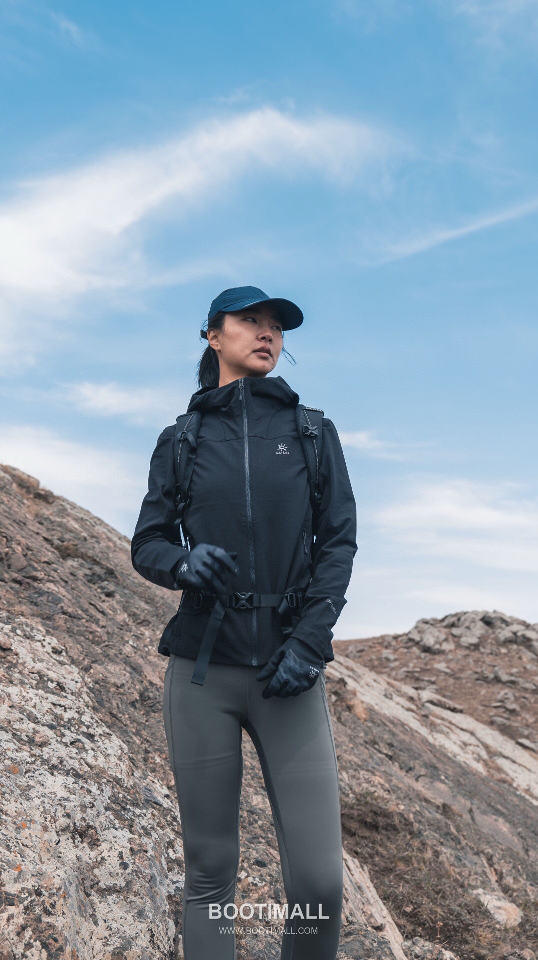 Kailas M8-X Softshell Polyamide Polyester Elastane Black Windbreaker 카일라스 M8-X 소프트쉘 폴리아미드 폴리에스터 엘라스테인 블랙 바람막이 7