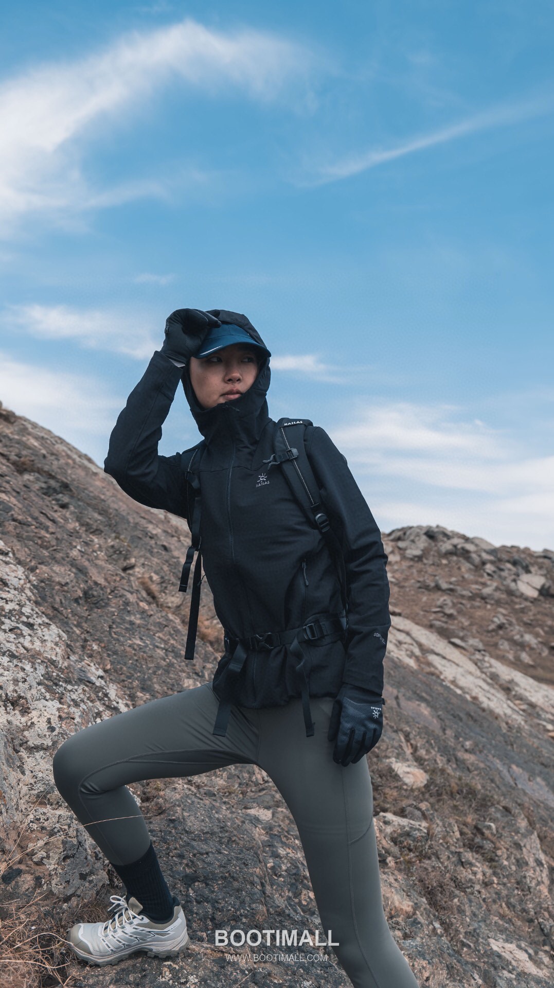 Kailas M8-X Softshell Polyamide Polyester Elastane Black Windbreaker 카일라스 M8-X 소프트쉘 폴리아미드 폴리에스터 엘라스테인 블랙 바람막이 9