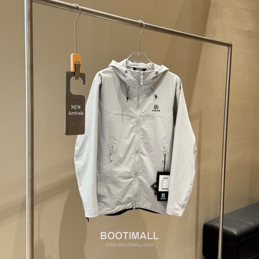 Kailas M8-X Hooded Softshell Nylon Polyester Spandex Light Cloud Gray Windbreaker 카일라스 M8-X 후드 소프트쉘 나일론 폴리에스터 스판덱스 라이트 클라우드 그레이 바람막이 3