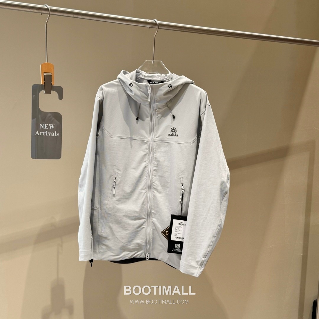 Kailas M8-X Hooded Softshell Nylon Polyester Spandex Light Cloud Gray Windbreaker 카일라스 M8-X 후드 소프트쉘 나일론 폴리에스터 스판덱스 라이트 클라우드 그레이 바람막이 4