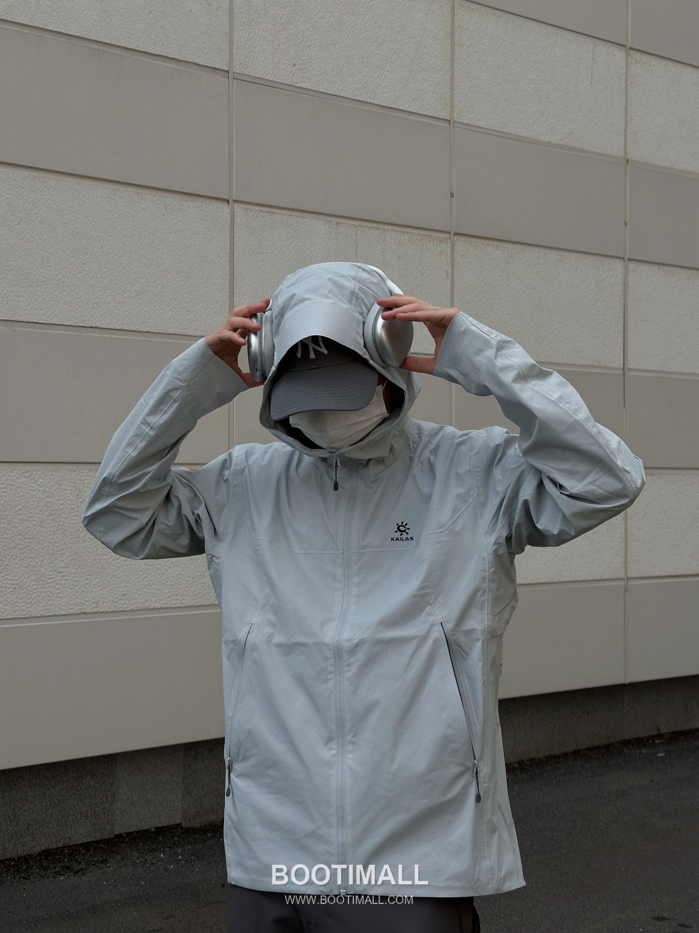 Kailas M8-X Hooded Softshell Nylon Polyester Spandex Light Cloud Gray Windbreaker 카일라스 M8-X 후드 소프트쉘 나일론 폴리에스터 스판덱스 라이트 클라우드 그레이 바람막이 7