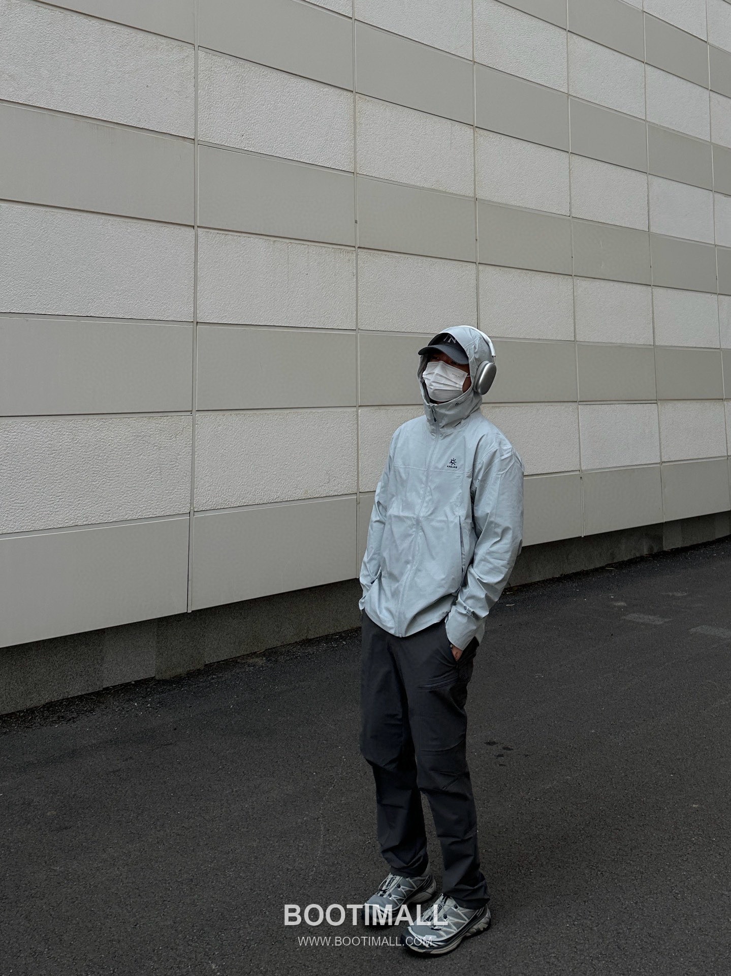 Kailas M8-X Hooded Softshell Nylon Polyester Spandex Light Cloud Gray Windbreaker 카일라스 M8-X 후드 소프트쉘 나일론 폴리에스터 스판덱스 라이트 클라우드 그레이 바람막이 9