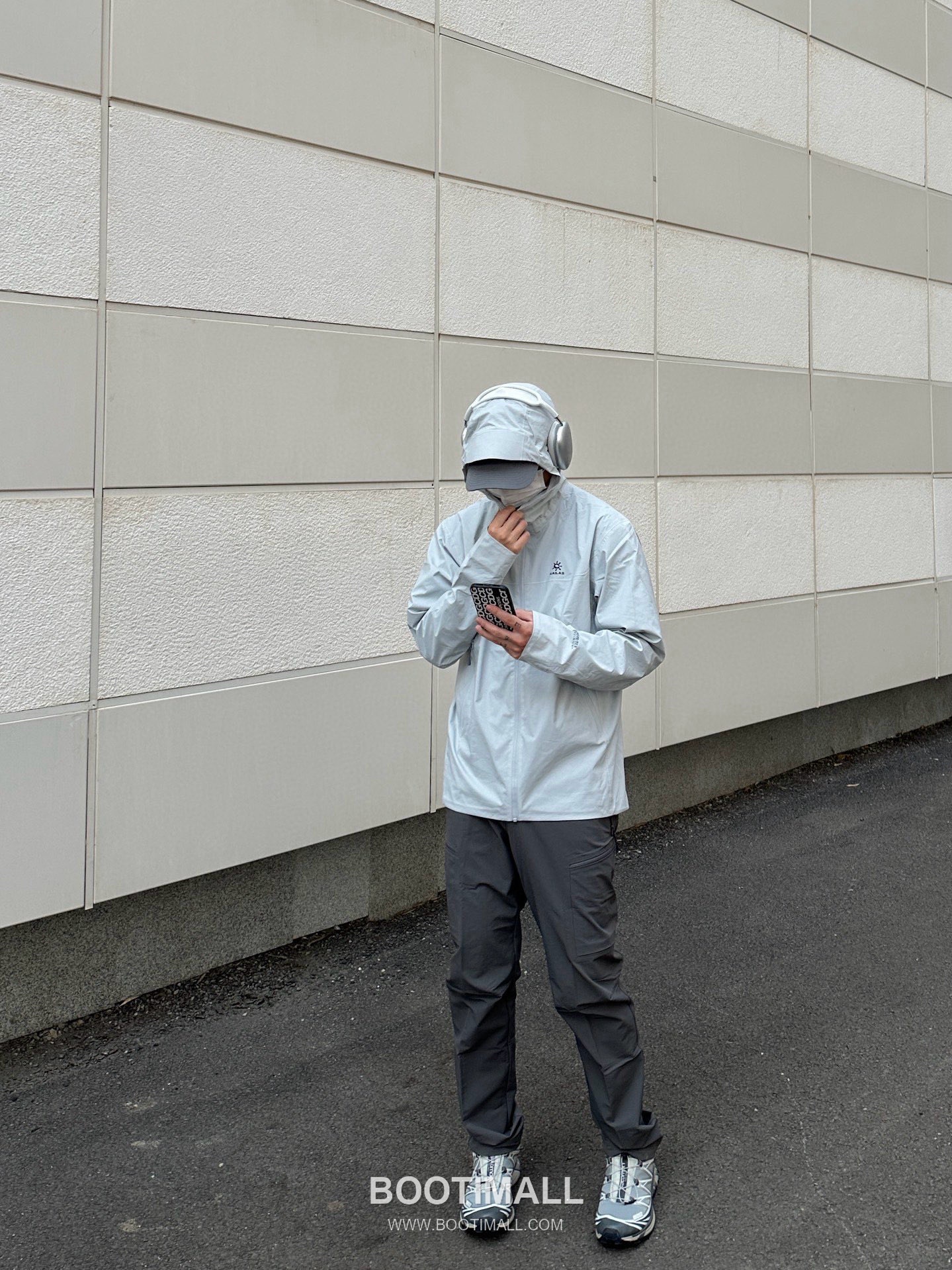 Kailas M8-X Hooded Softshell Nylon Polyester Spandex Light Cloud Gray Windbreaker 카일라스 M8-X 후드 소프트쉘 나일론 폴리에스터 스판덱스 라이트 클라우드 그레이 바람막이 11