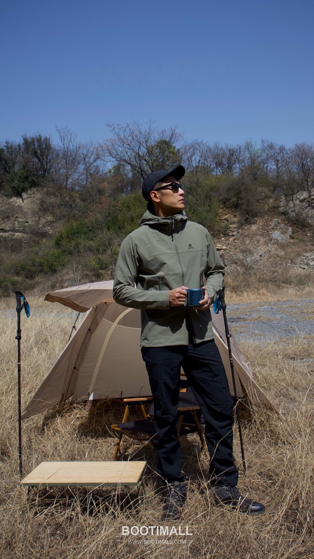 Kailas M8-X Softshell Hoodie Nylon Polyester Elastane Iron Green Windbreaker 카일라스 M8-X 소프트쉘 후디 나일론 폴리에스터 엘라스틴 아이언 그린 바람막이 8