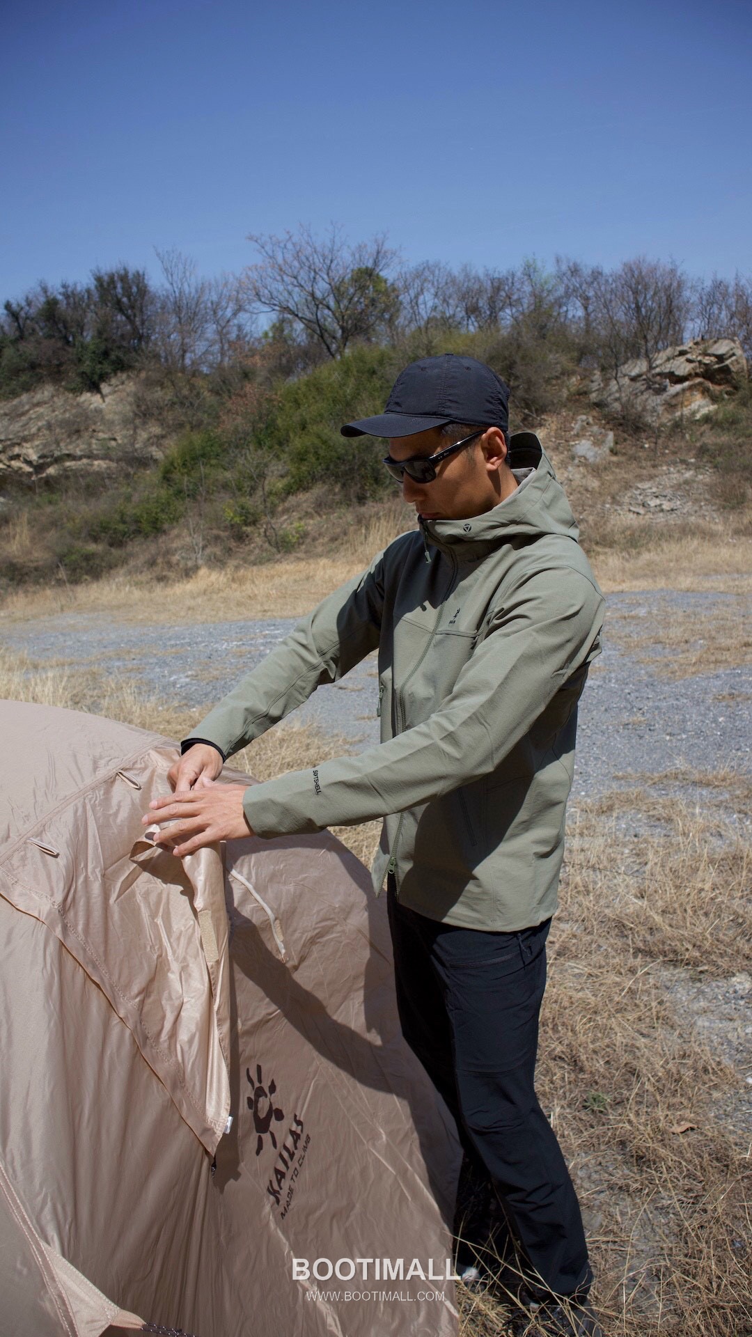 Kailas M8-X Softshell Hoodie Nylon Polyester Elastane Iron Green Windbreaker 카일라스 M8-X 소프트쉘 후디 나일론 폴리에스터 엘라스틴 아이언 그린 바람막이 10