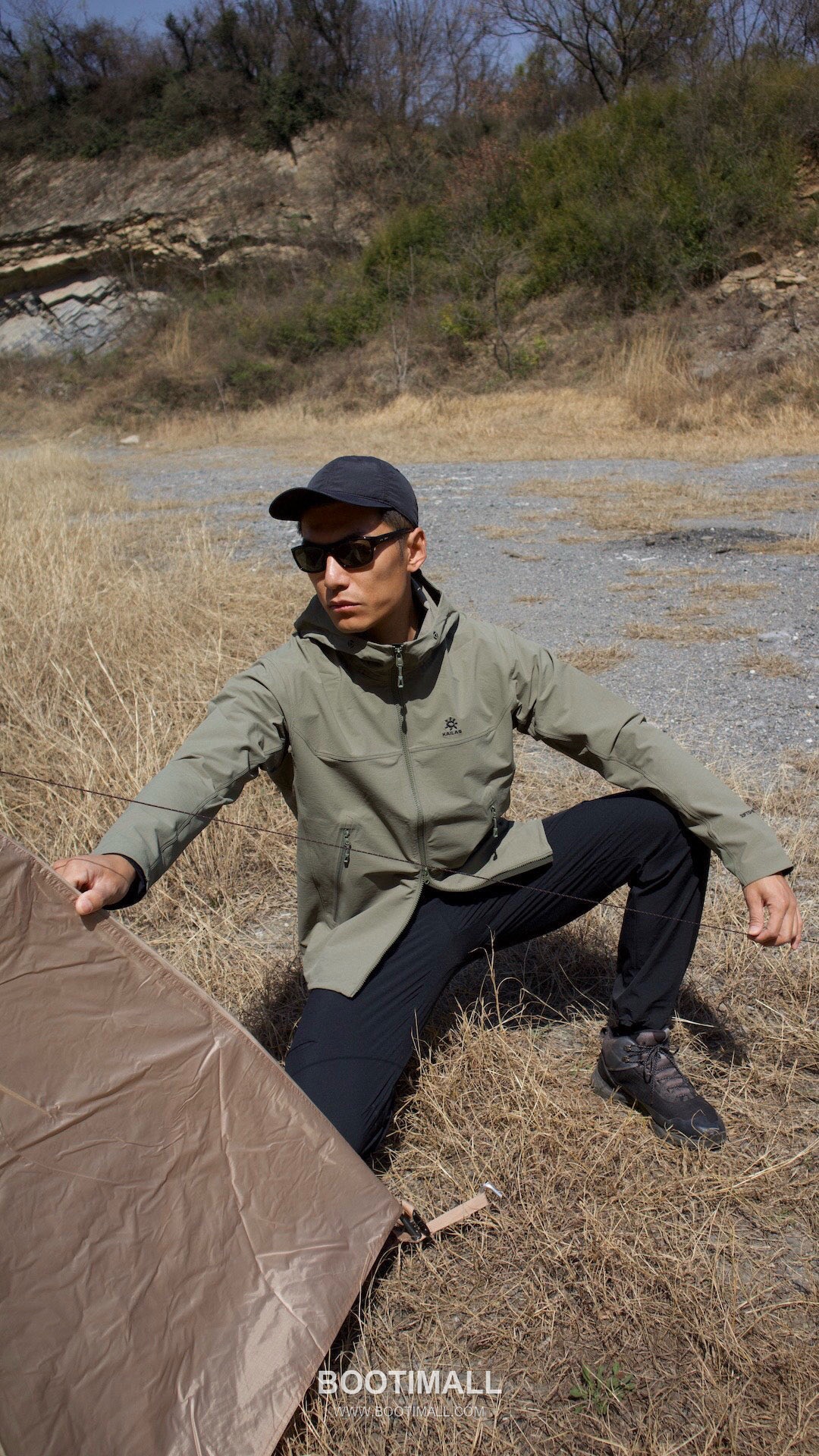 Kailas M8-X Softshell Hoodie Nylon Polyester Elastane Iron Green Windbreaker 카일라스 M8-X 소프트쉘 후디 나일론 폴리에스터 엘라스틴 아이언 그린 바람막이 11