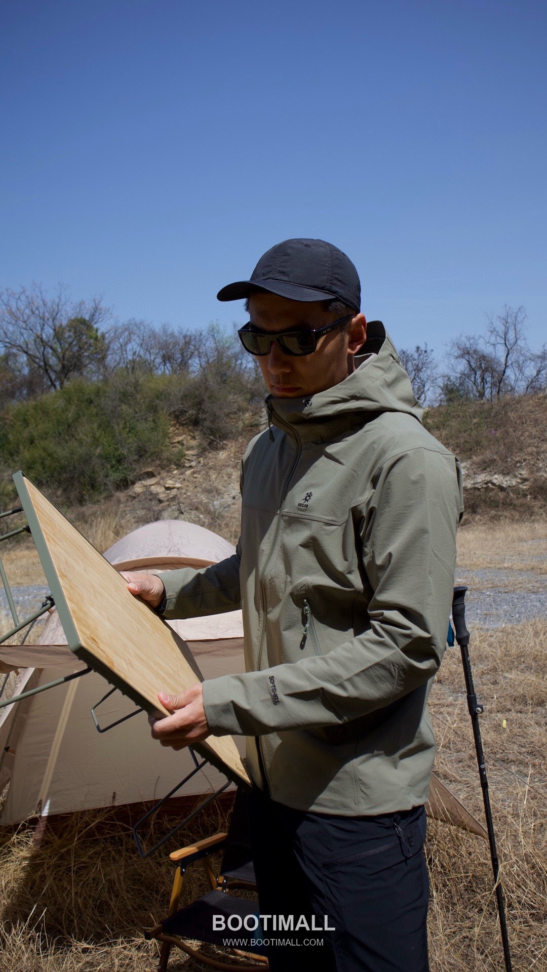 Kailas M8-X Softshell Hoodie Nylon Polyester Elastane Iron Green Windbreaker 카일라스 M8-X 소프트쉘 후디 나일론 폴리에스터 엘라스틴 아이언 그린 바람막이 13