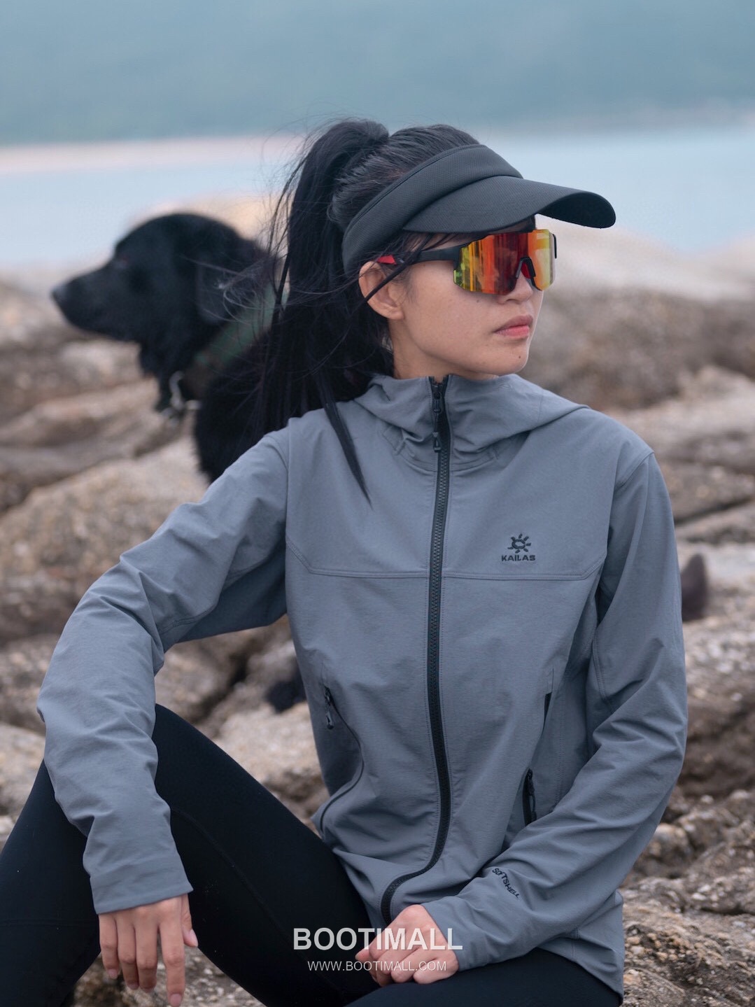 Kailas M8-X Softshell Nylon Polyester Elastane Dark Gray Windbreaker 카일라스 M8-X 소프트쉘 나일론 폴리에스터 엘라스틴 다크 그레이 바람막이 10