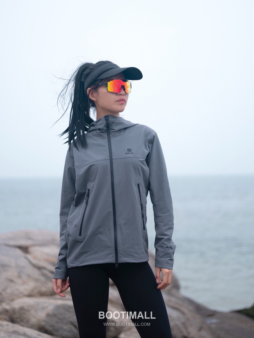 Kailas M8-X Softshell Nylon Polyester Elastane Dark Gray Windbreaker 카일라스 M8-X 소프트쉘 나일론 폴리에스터 엘라스틴 다크 그레이 바람막이 11