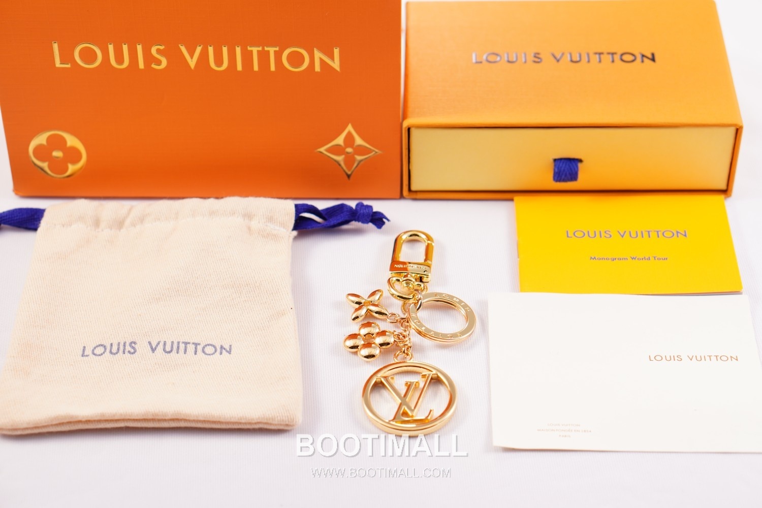Louis Vuitton Circle Twinkling Monogram Flower Metal Gold Bag Charm Key Holder 루이비통 서클 트윙클링 모노그램 플라워 메탈 골드 백참 키홀더 2