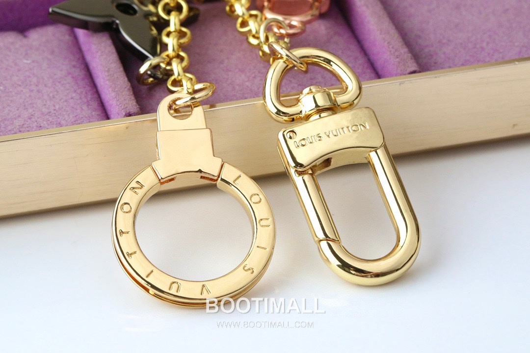 Louis Vuitton Chain Charm Series Metal Gold Keyring 루이비통 체인 참 시리즈 메탈 골드 키링 6