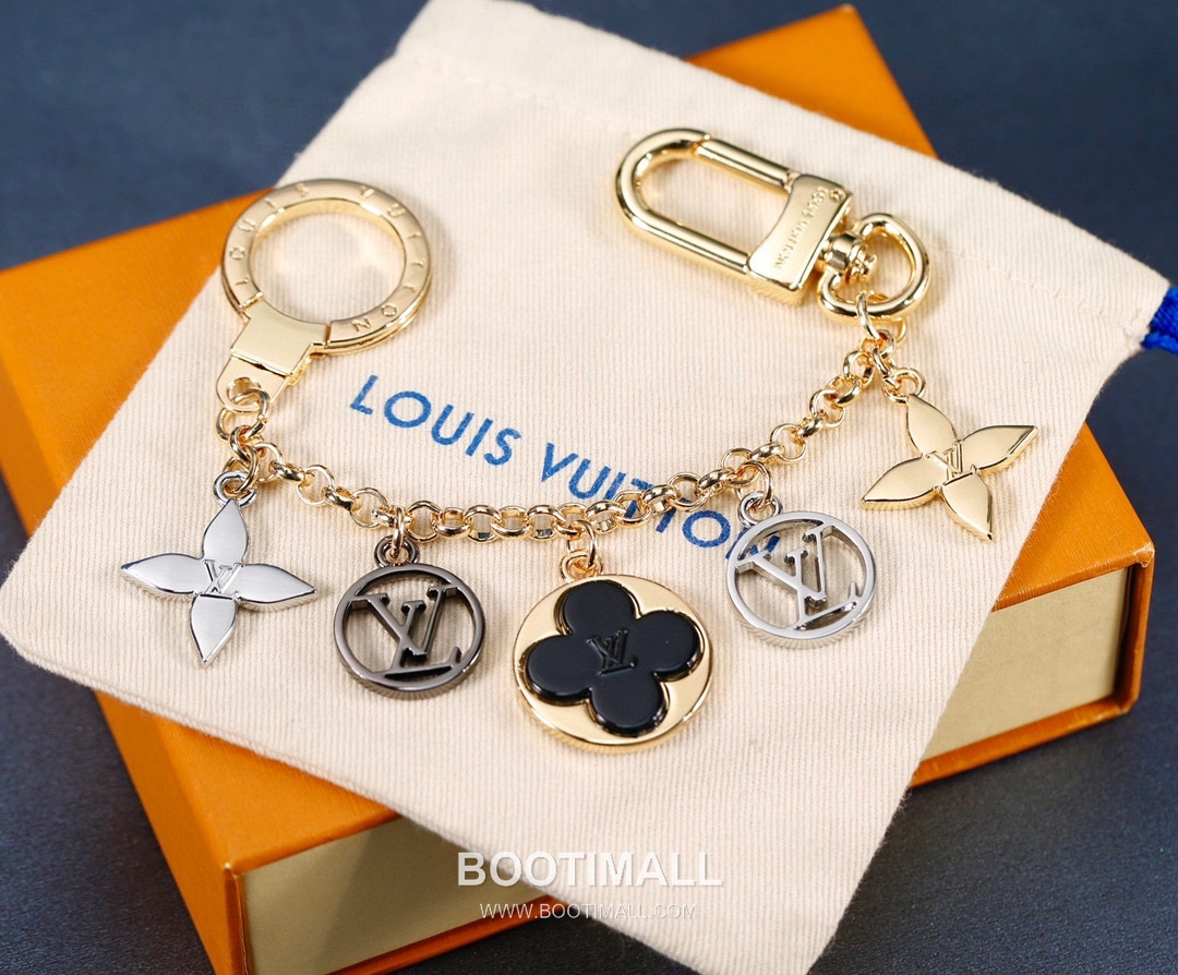 Louis Vuitton Monogram Flower Cutout Metal Black Keyring 루이비통 모노그램 플라워 컷아웃 메탈 블랙 키링 6