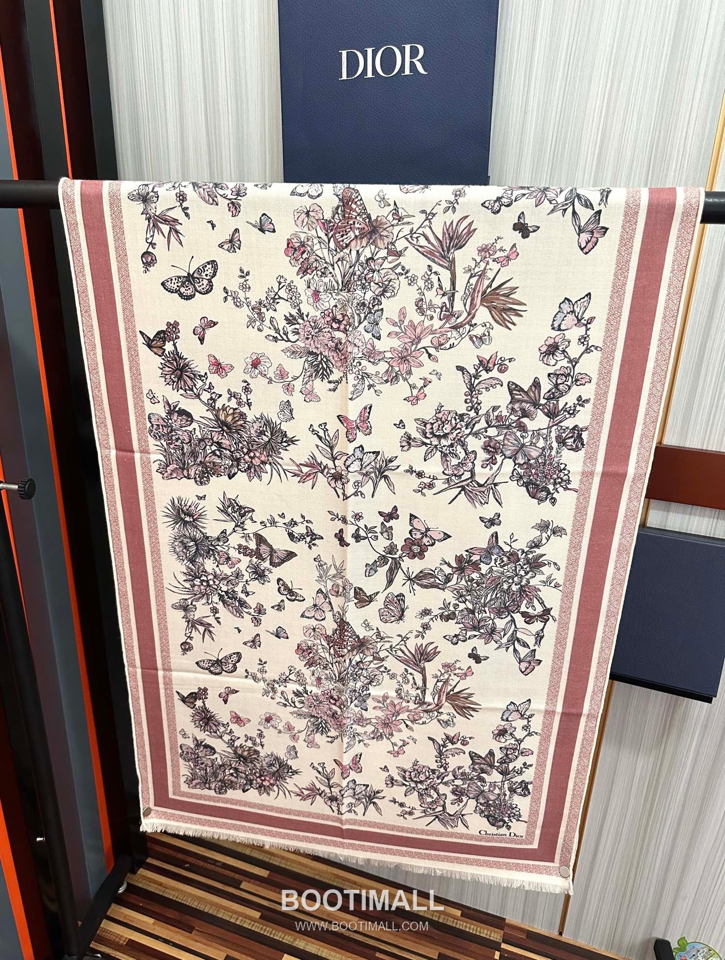 Dior Floral Double-Face Stole Cashmere Scarf 디올 플로럴 더블페이스 숄 캐시미어 스카프 185CM 7