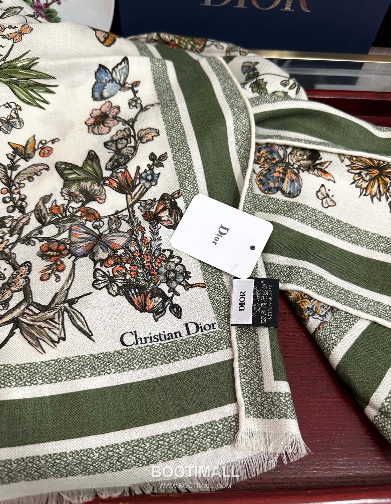 Dior Floral Double-Face Stole Cashmere Scarf 디올 플로럴 더블페이스 숄 캐시미어 스카프 185cm 6