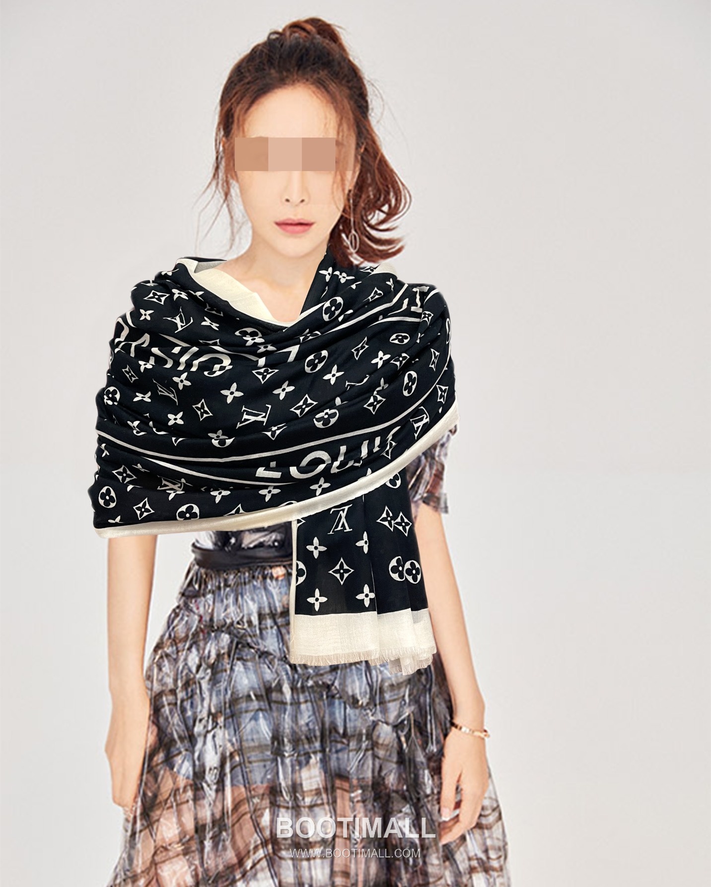 Loewe Double-Face Ring Jacquard Wrap Cashmere Scarf 로에베 더블페이스 링 자카드 랩 캐시미어 스카프 200cm 1