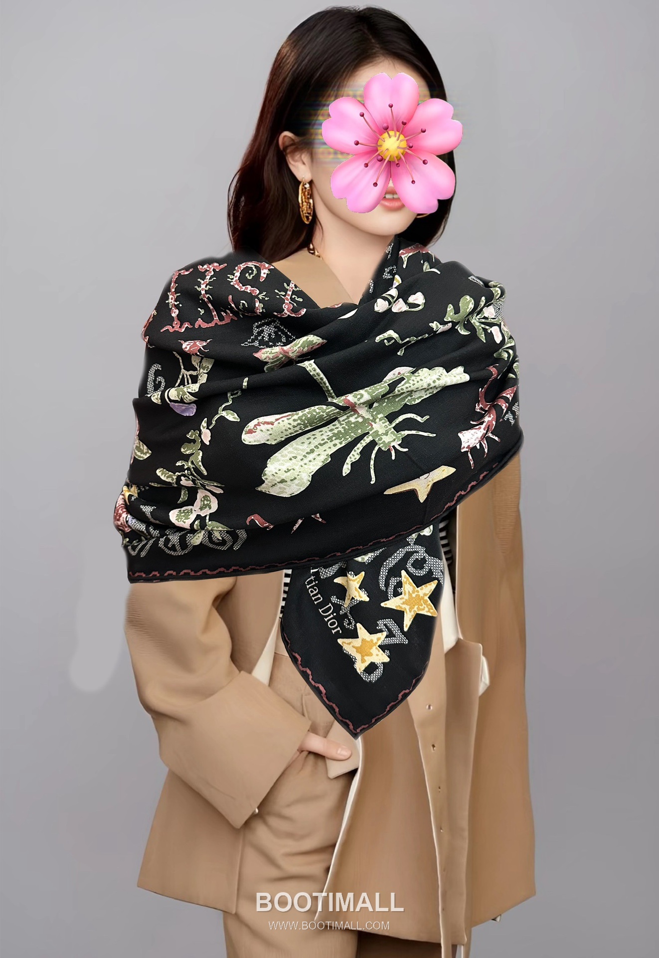 Dior Double-Face Solid 140 Shawl Silk Cashmere Blend 디올 더블페이스 솔리드 140 숄 실크 캐시미어 블렌드 140cm 1
