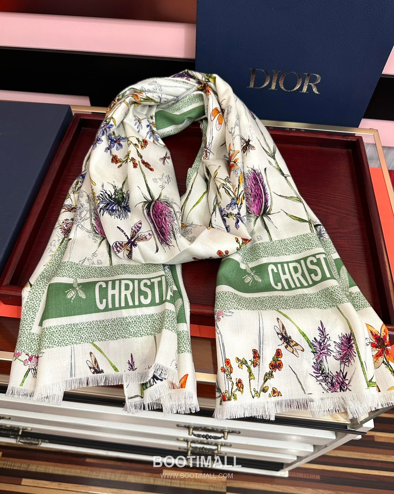 Dior Reversible Solid Fringe Stole Cashmere Scarf 디올 리버서블 솔리드 프린지 스톨 캐시미어 스카프 185CM 4