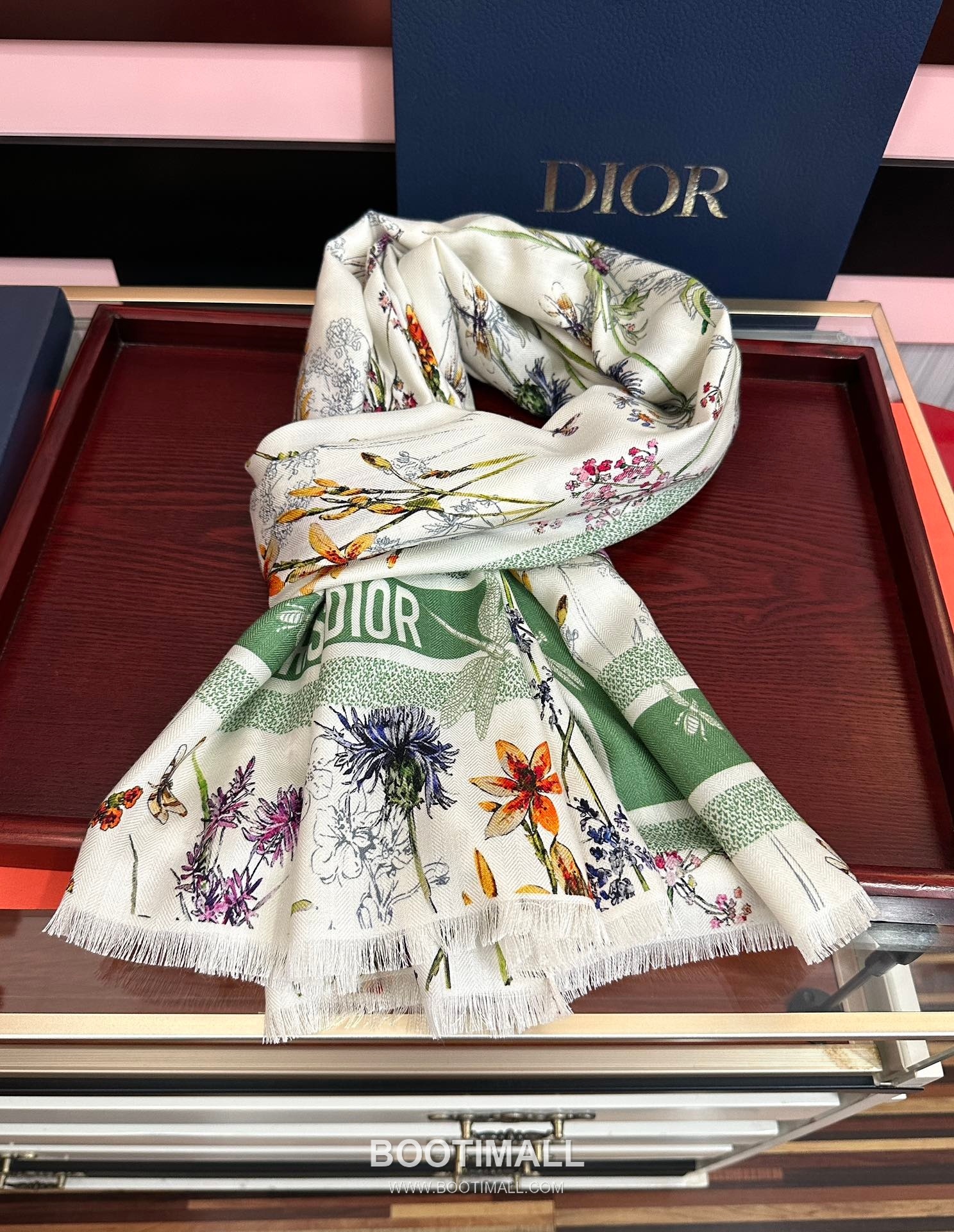 Dior Reversible Solid Fringe Stole Cashmere Scarf 디올 리버서블 솔리드 프린지 스톨 캐시미어 스카프 185CM 5