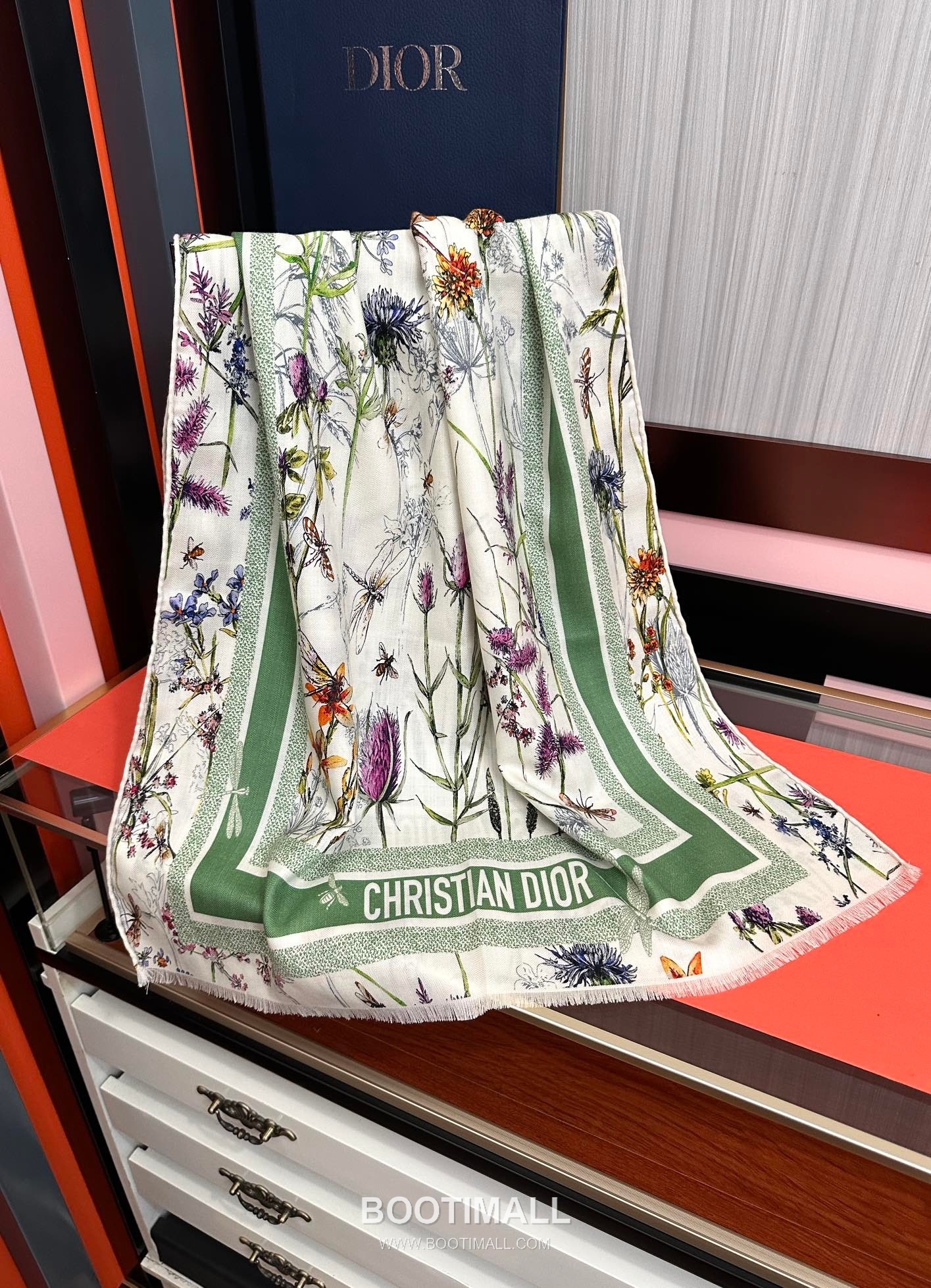 Dior Reversible Solid Fringe Stole Cashmere Scarf 디올 리버서블 솔리드 프린지 스톨 캐시미어 스카프 185CM 6