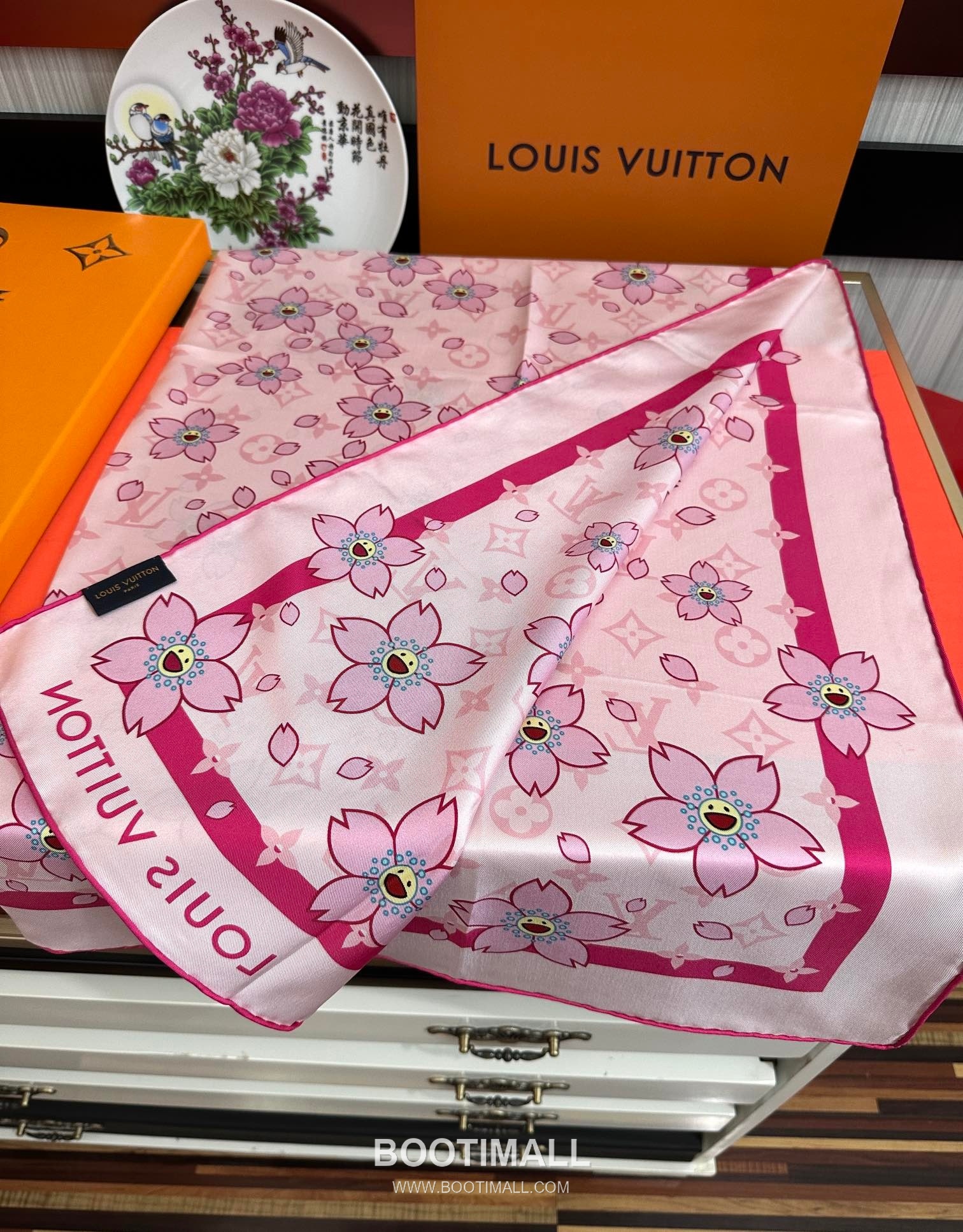 Loewe Sunflower 90 Square Silk Scarf 로에베 선플라워 90 스퀘어 실크 스카프 90CM 4