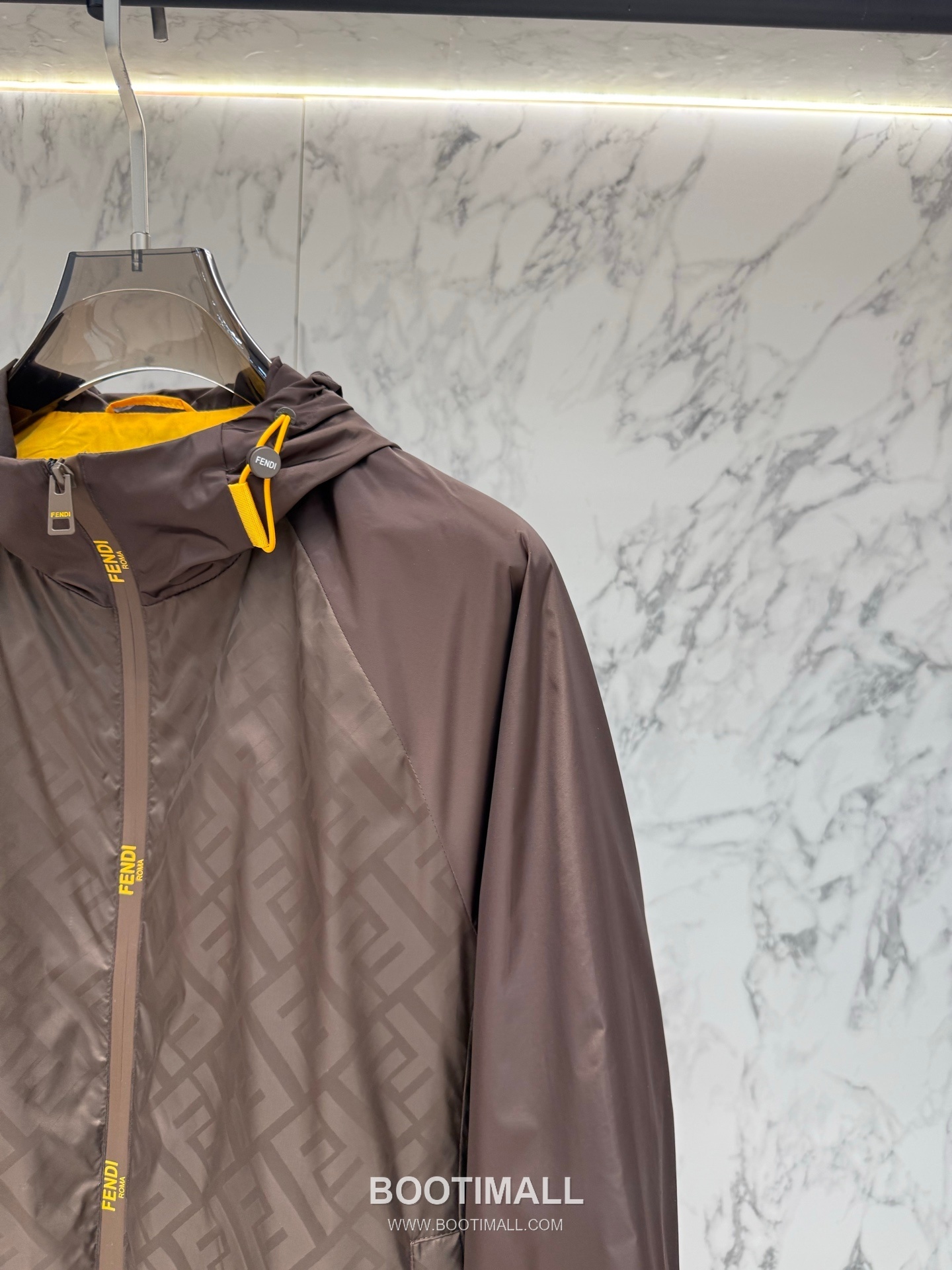 Fendi FF Jacquard Hooded Black Windbreaker 펜디 FF 자카드 후드 블랙 바람막이 6