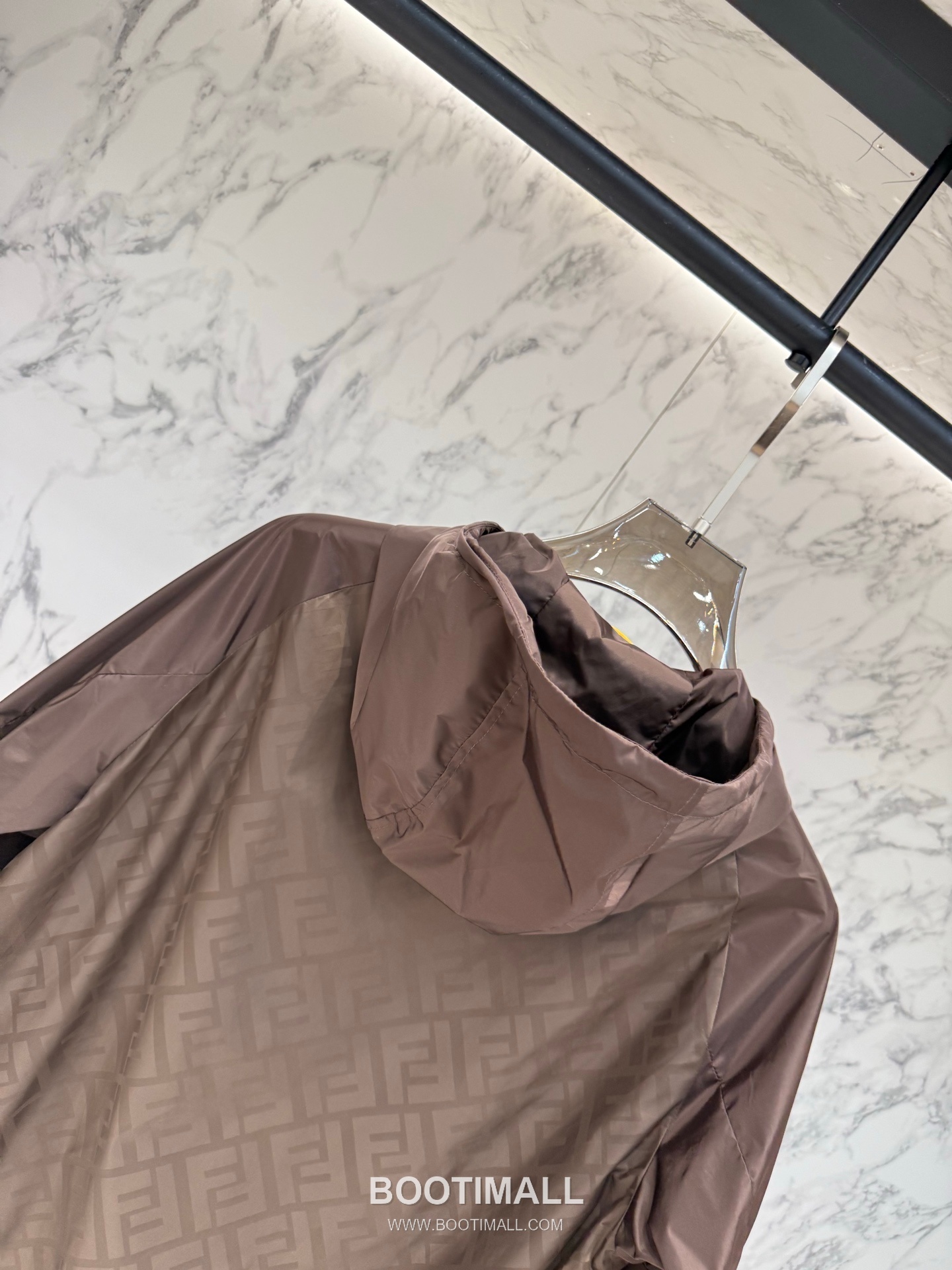 Fendi FF Jacquard Hooded Black Windbreaker 펜디 FF 자카드 후드 블랙 바람막이 9