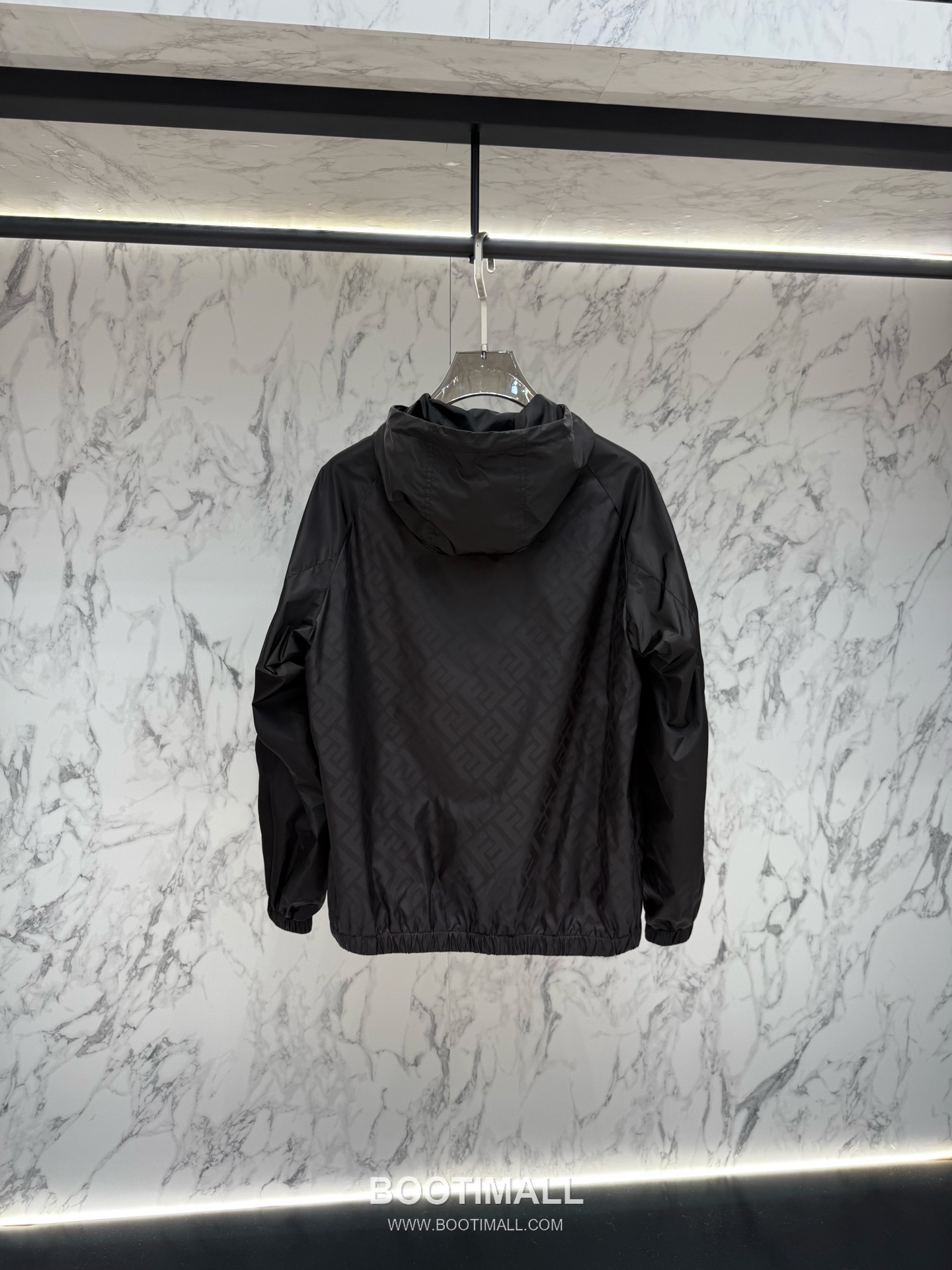 Fendi FF Jacquard Hooded Black Windbreaker 펜디 FF 자카드 후드 블랙 바람막이 3