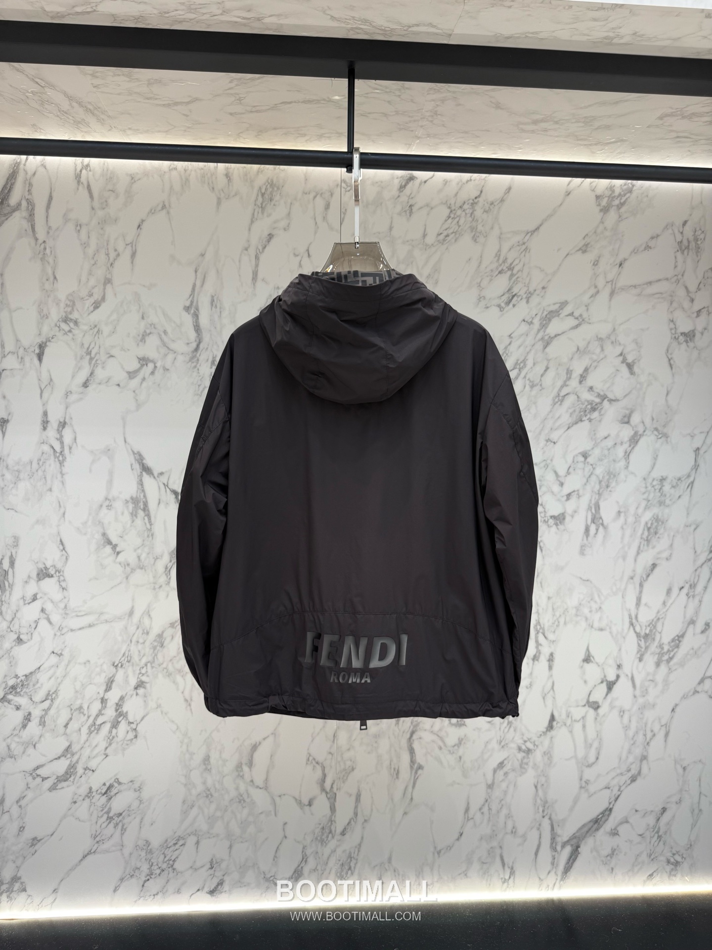 Fendi FF Jacquard Hooded Black Windbreaker 펜디 FF 자카드 후드 블랙 바람막이 3