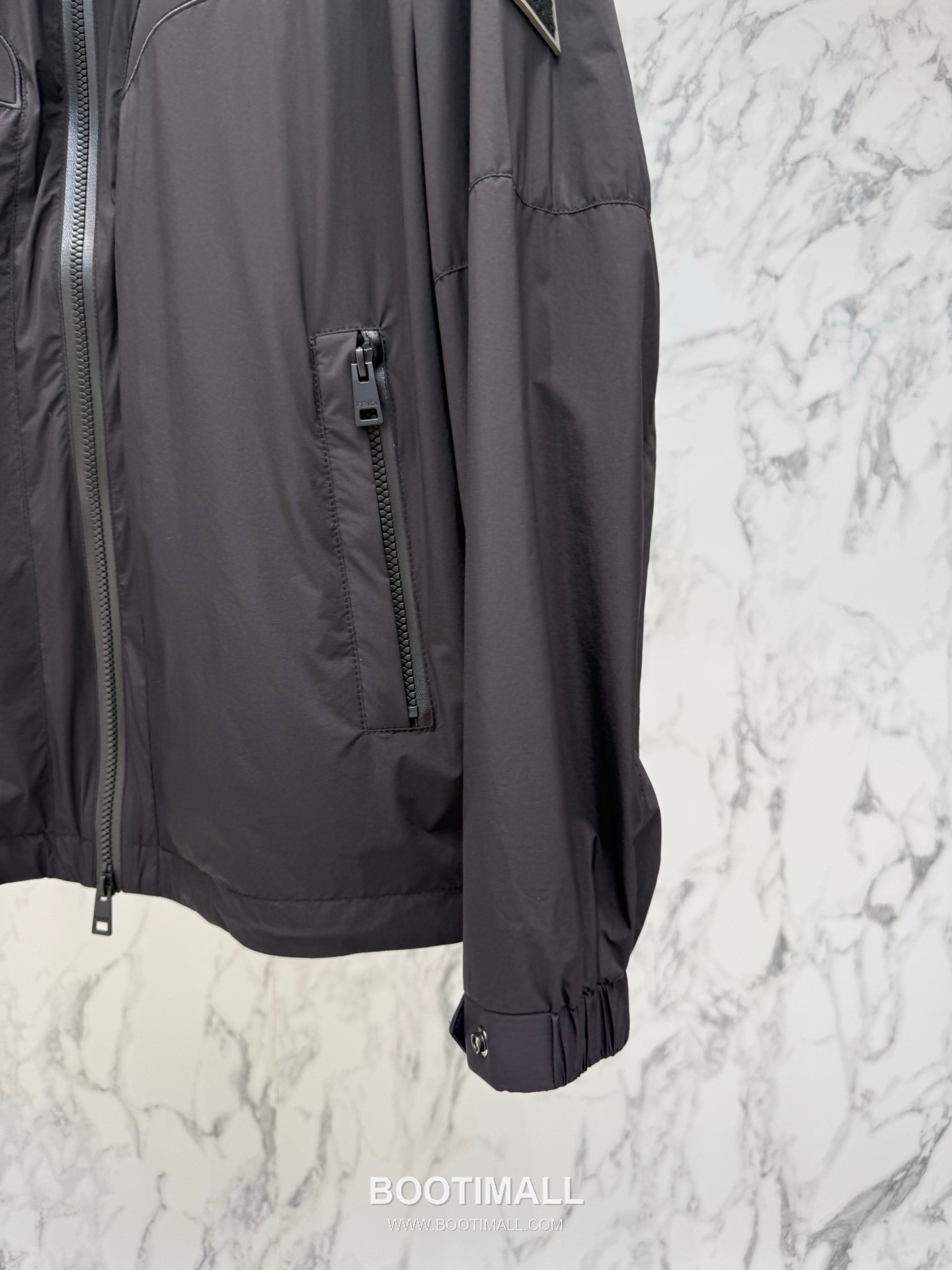 Fendi FF Jacquard Hooded Black Windbreaker 펜디 FF 자카드 후드 블랙 바람막이 7