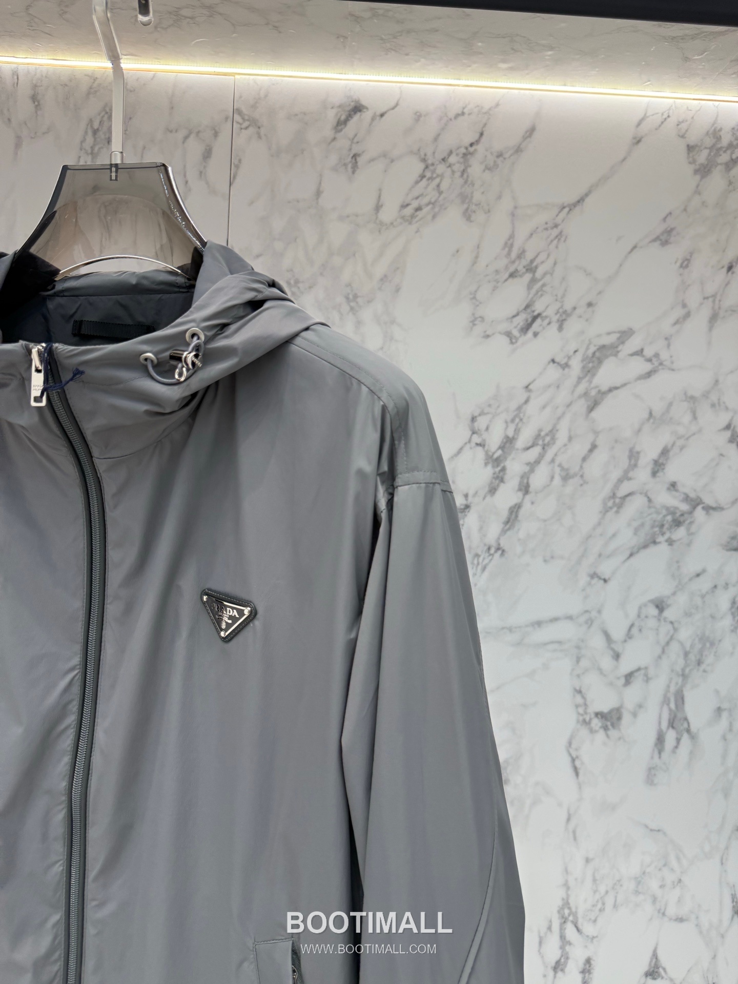 Prada Triangle Logo Hooded Jacket Gray 프라다 트라이앵글 로고 후드 재킷 그레이 6