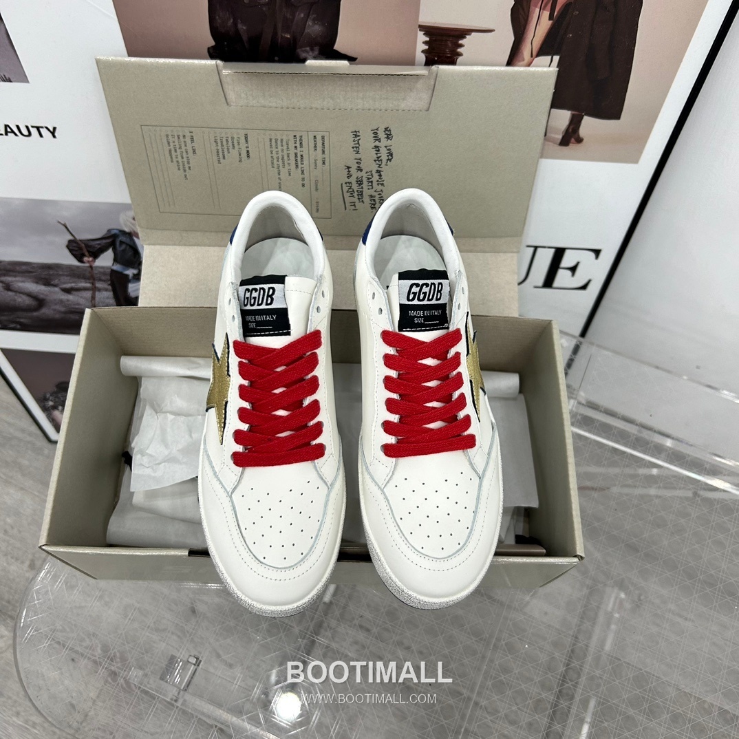 Golden Goose Super-Star Distressed Low-Top Cowhide Terry Cloth Red Sneakers 골든구스 슈퍼스타 디스트레스드 로우탑 소가죽 테리 레드 스니커즈 1