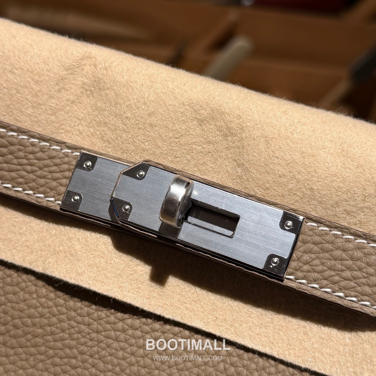 Hermes So Kelly 22 Togo Leather Etoupe Shoulder Bag 에르메스 소 켈리 22 토고 가죽 에토프 숄더백 22cm 7