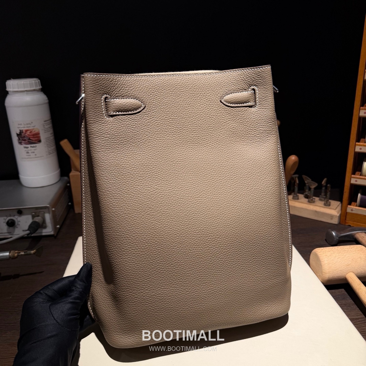 Hermes So Kelly 22 Togo Leather Etoupe Shoulder Bag 에르메스 소 켈리 22 토고 가죽 에토프 숄더백 22cm 10