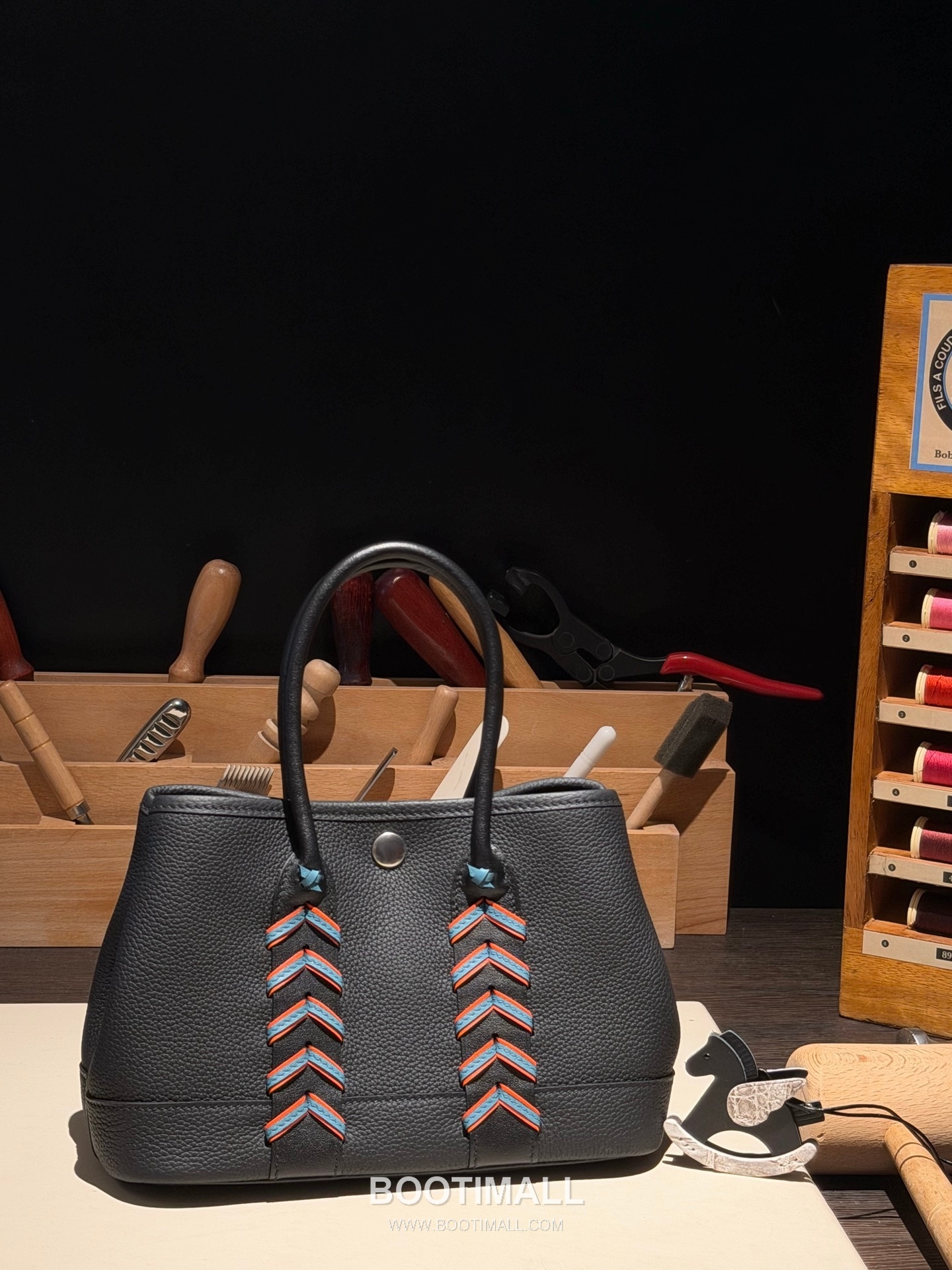 Hermès Neo Garden 23 Woven Ntogo and Swift Calfskin Black Tote Bag 에르메스 네오 가든 23 위븐 엔토고·스위프트 송아지 가죽 블랙 토트백 23cm 1