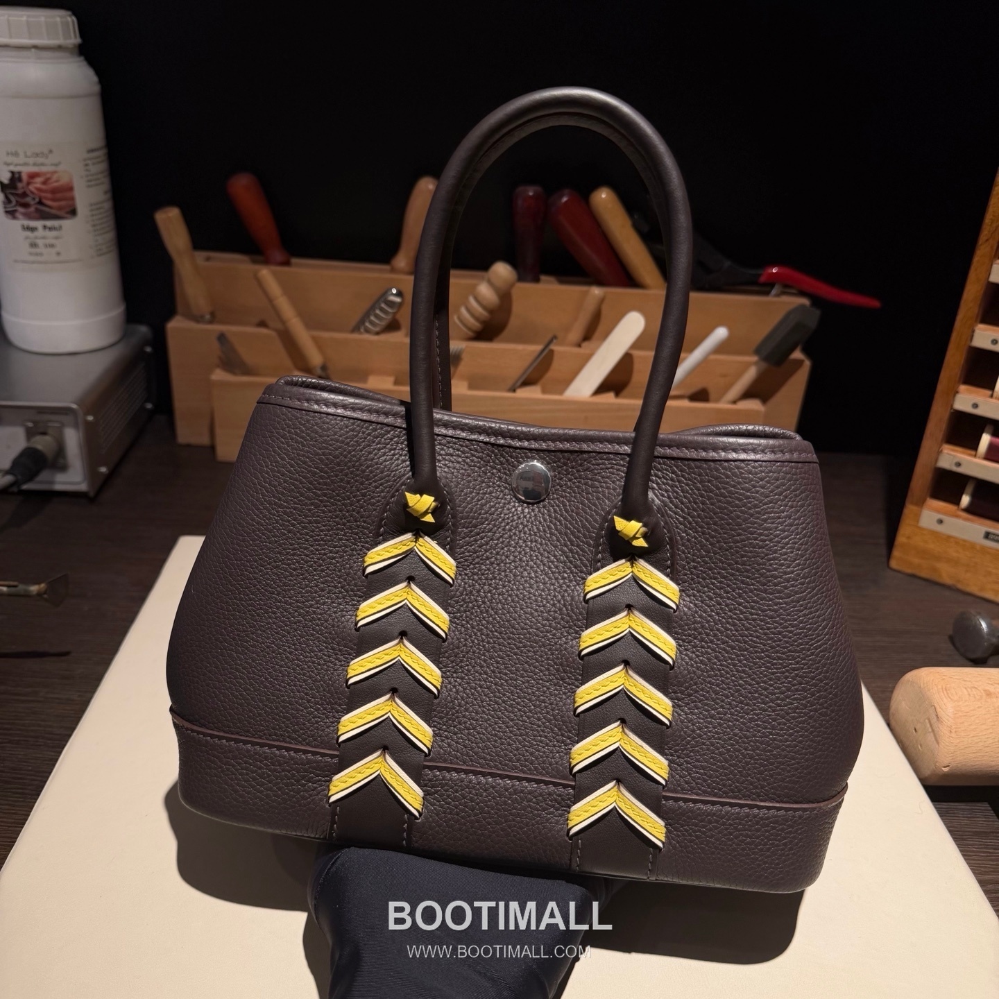 Hermès Neo Garden 23 Braided Ntogo and Swift Calfskin Ebony Tote Bag 에르메스 네오 가든 23 브레이디드 엔토고·스위프트 송아지 가죽 에보니 토트백 23cm 4