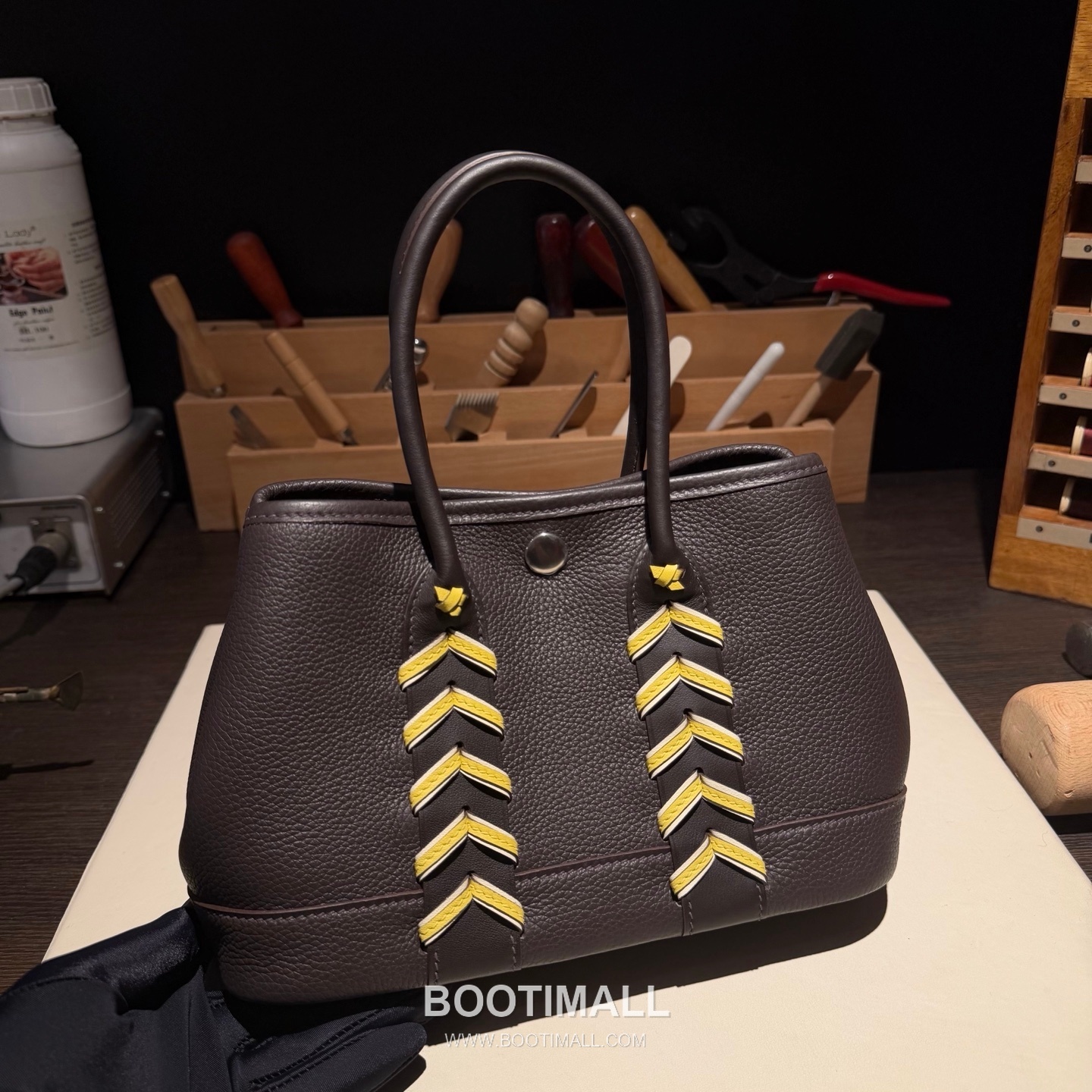 Hermès Neo Garden 23 Braided Ntogo and Swift Calfskin Ebony Tote Bag 에르메스 네오 가든 23 브레이디드 엔토고·스위프트 송아지 가죽 에보니 토트백 23cm 8