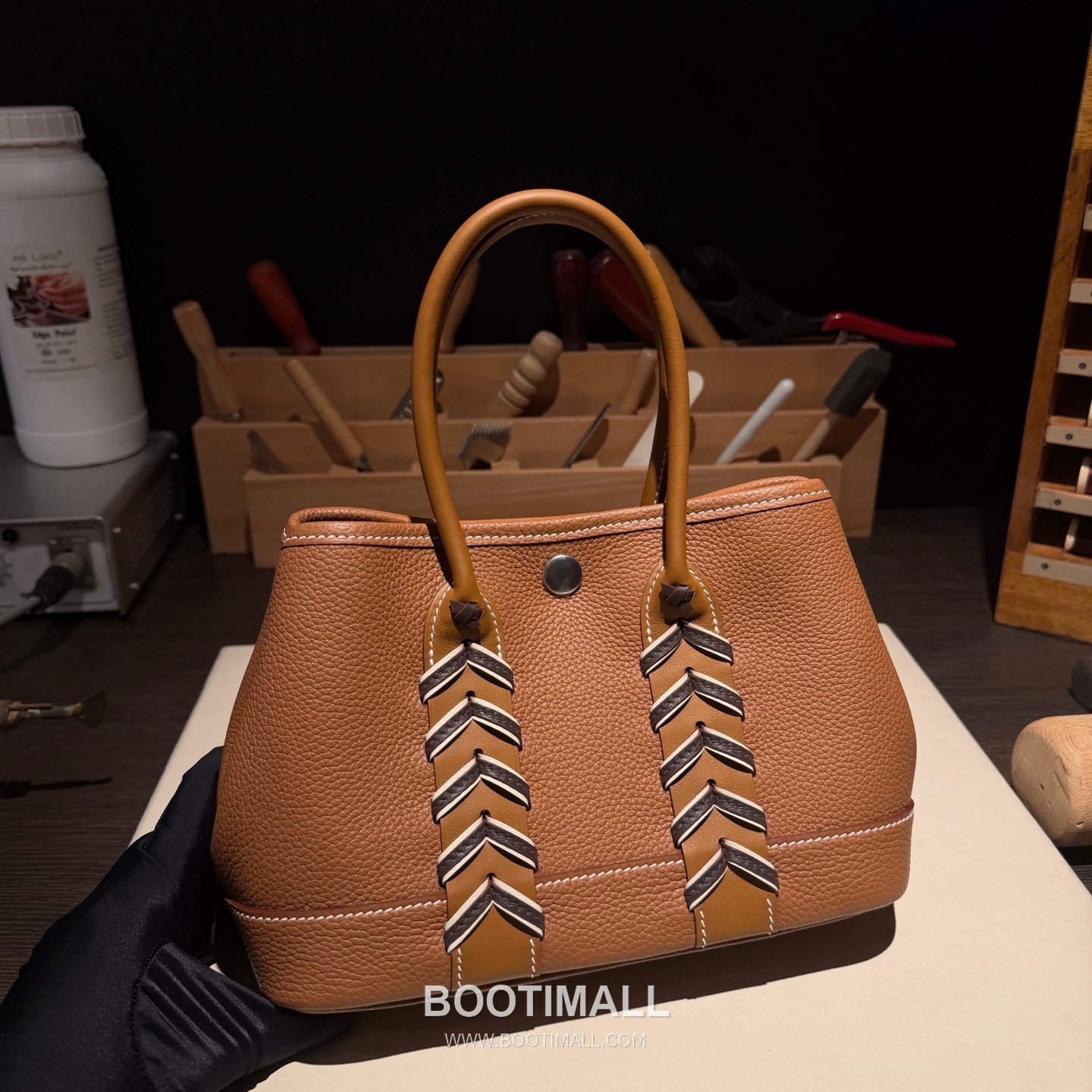 Hermès Neo Garden 23 Woven Ntogo and Swift Calfskin Black Tote Bag 에르메스 네오 가든 23 위븐 엔토고·스위프트 송아지 가죽 블랙 토트백 3