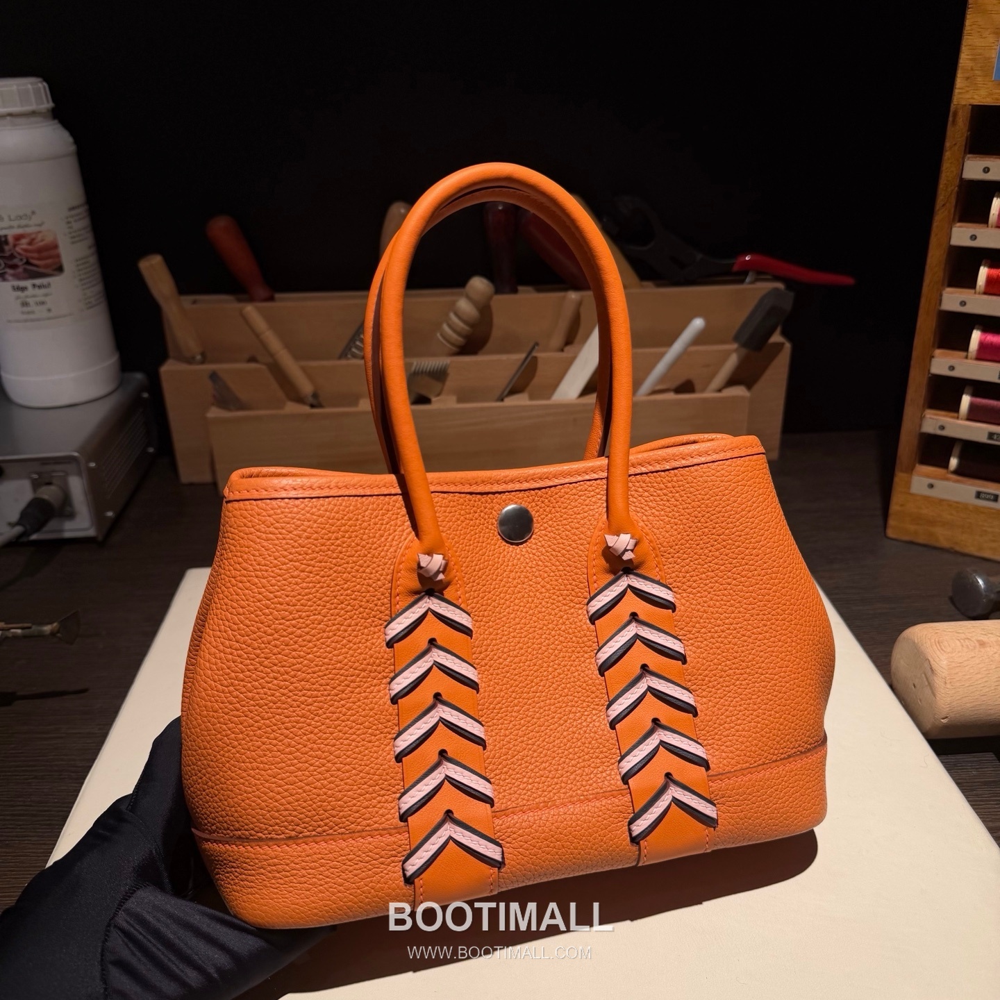 Hermès Neo Garden 23 Woven Ntogo and Swift Calfskin Black Tote Bag 에르메스 네오 가든 23 위븐 엔토고·스위프트 송아지 가죽 블랙 토트백 3