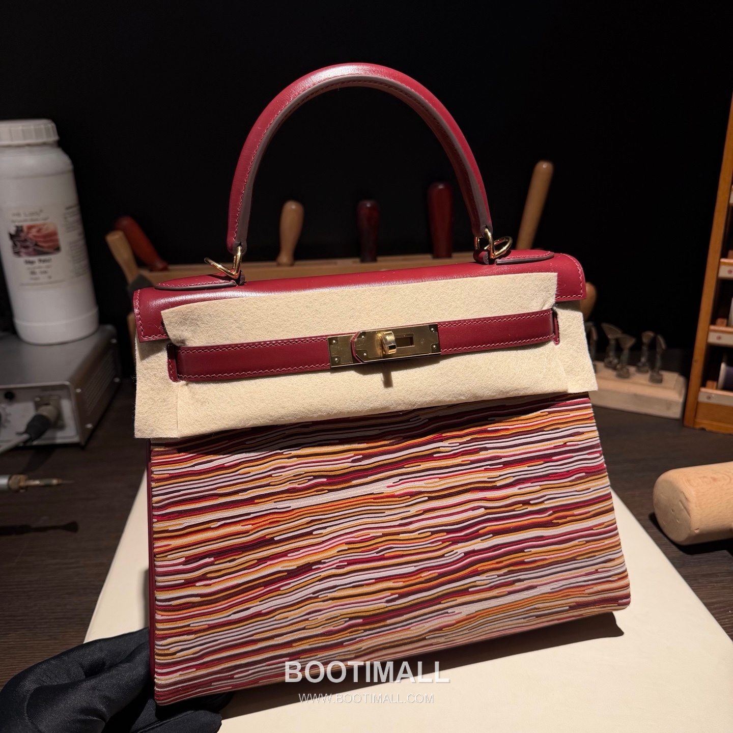 Hermes Kelly 28 Lambskin Leather Red Top Handle Bag 에르메스 켈리 28 램스킨 레더 레드 탑핸들백 28cm 3