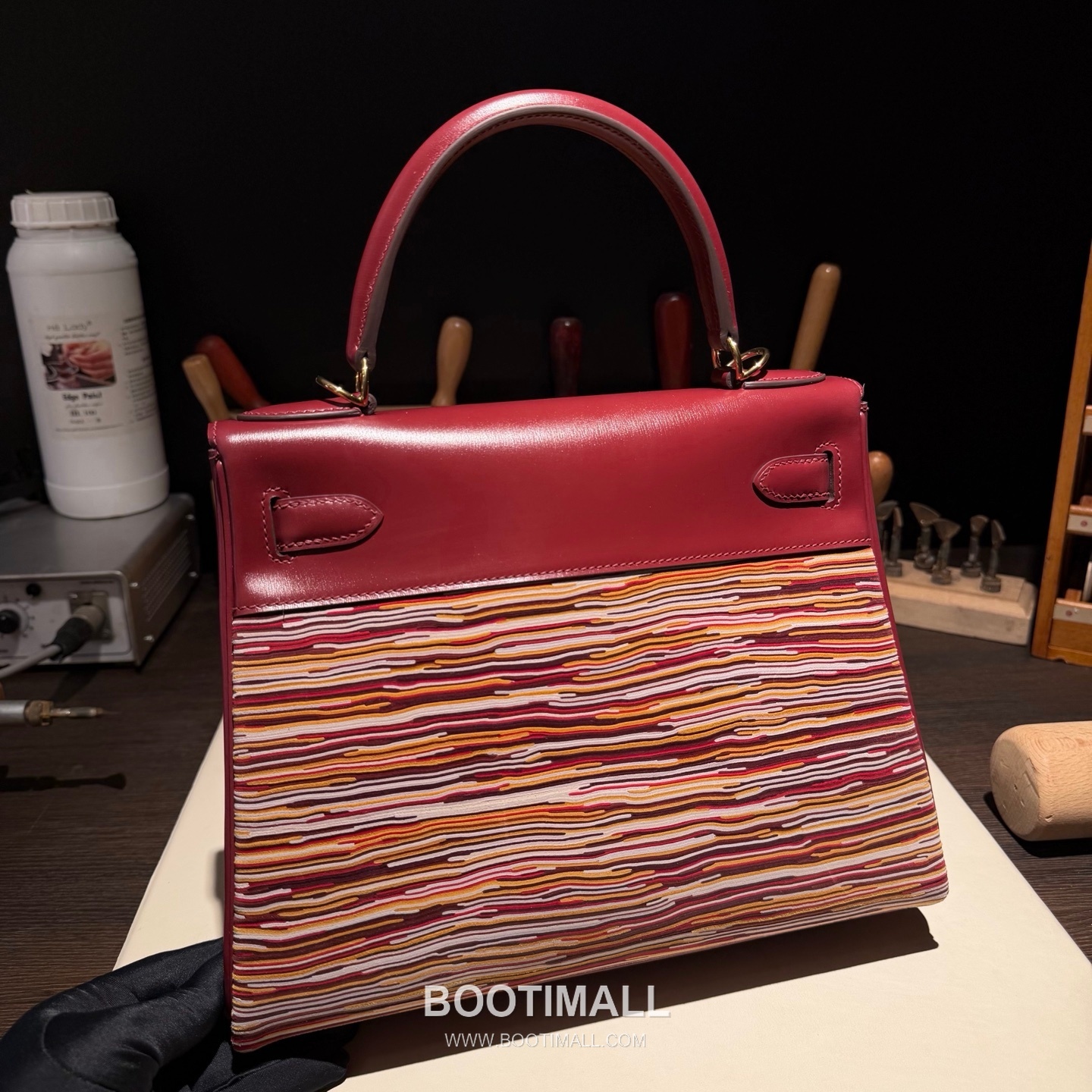Hermes Kelly 28 Lambskin Leather Red Top Handle Bag 에르메스 켈리 28 램스킨 레더 레드 탑핸들백 28cm 9