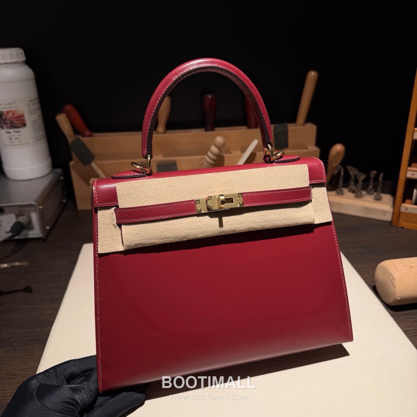 Hermes Kelly 25 Box Calf Rouge H Top Handle Bag 에르메스 켈리 25 박스 카프 루즈 H 탑핸들백 25cm 3