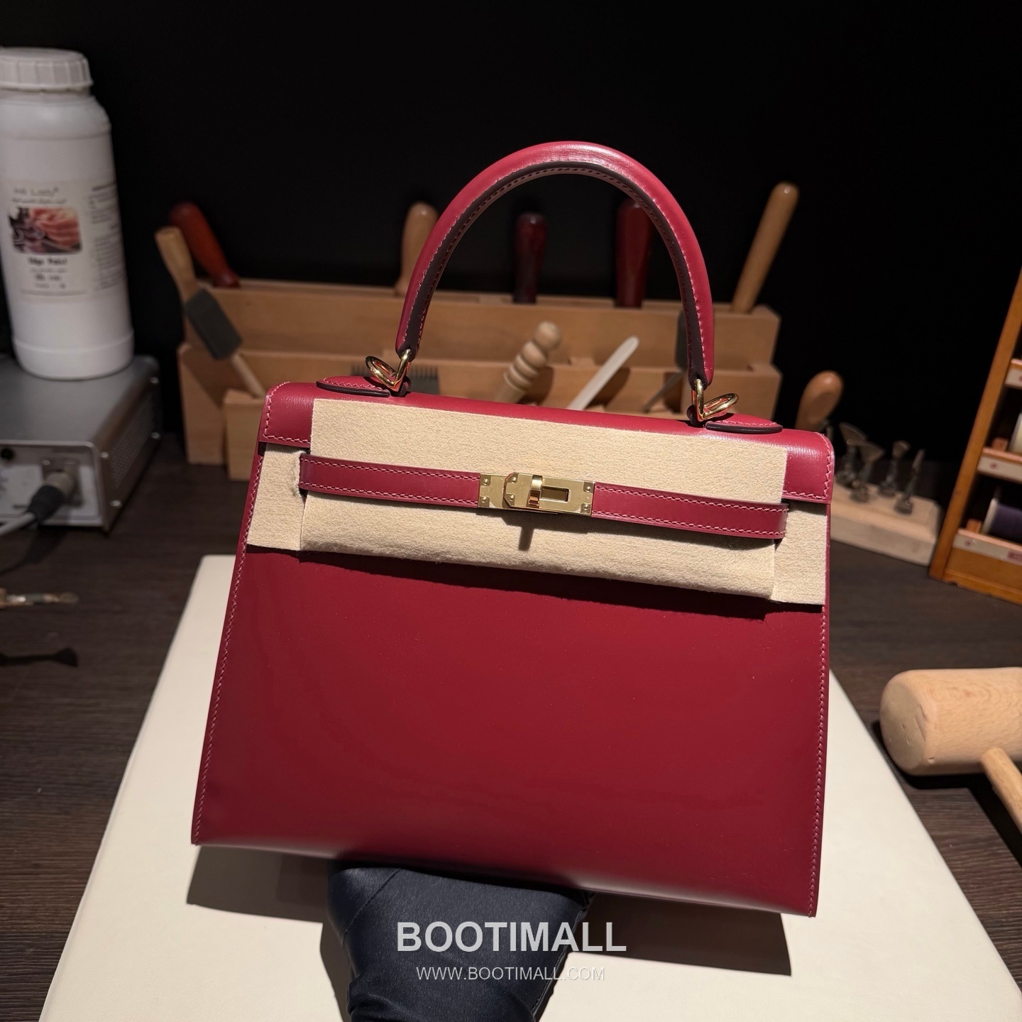 Hermes Kelly 25 Box Calf Rouge H Top Handle Bag 에르메스 켈리 25 박스 카프 루즈 H 탑핸들백 25cm 4